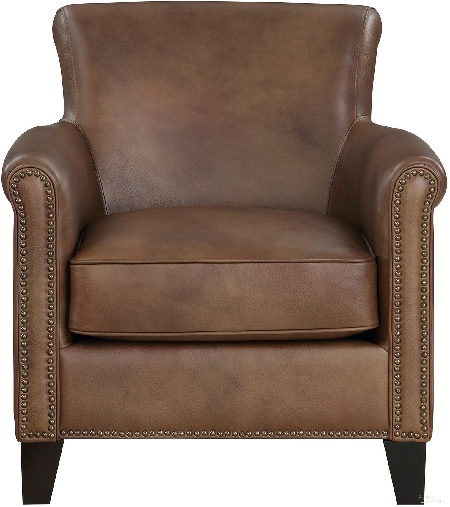 The appearance of Braintree Accent Chair In Brown designed by Homelegance in the traditional interior design. This brown piece of furniture was selected by 1StopBedrooms from Braintree Collection to add a touch of cosiness and style into your home. Sku: 9278BRW-1. Material: Leather.