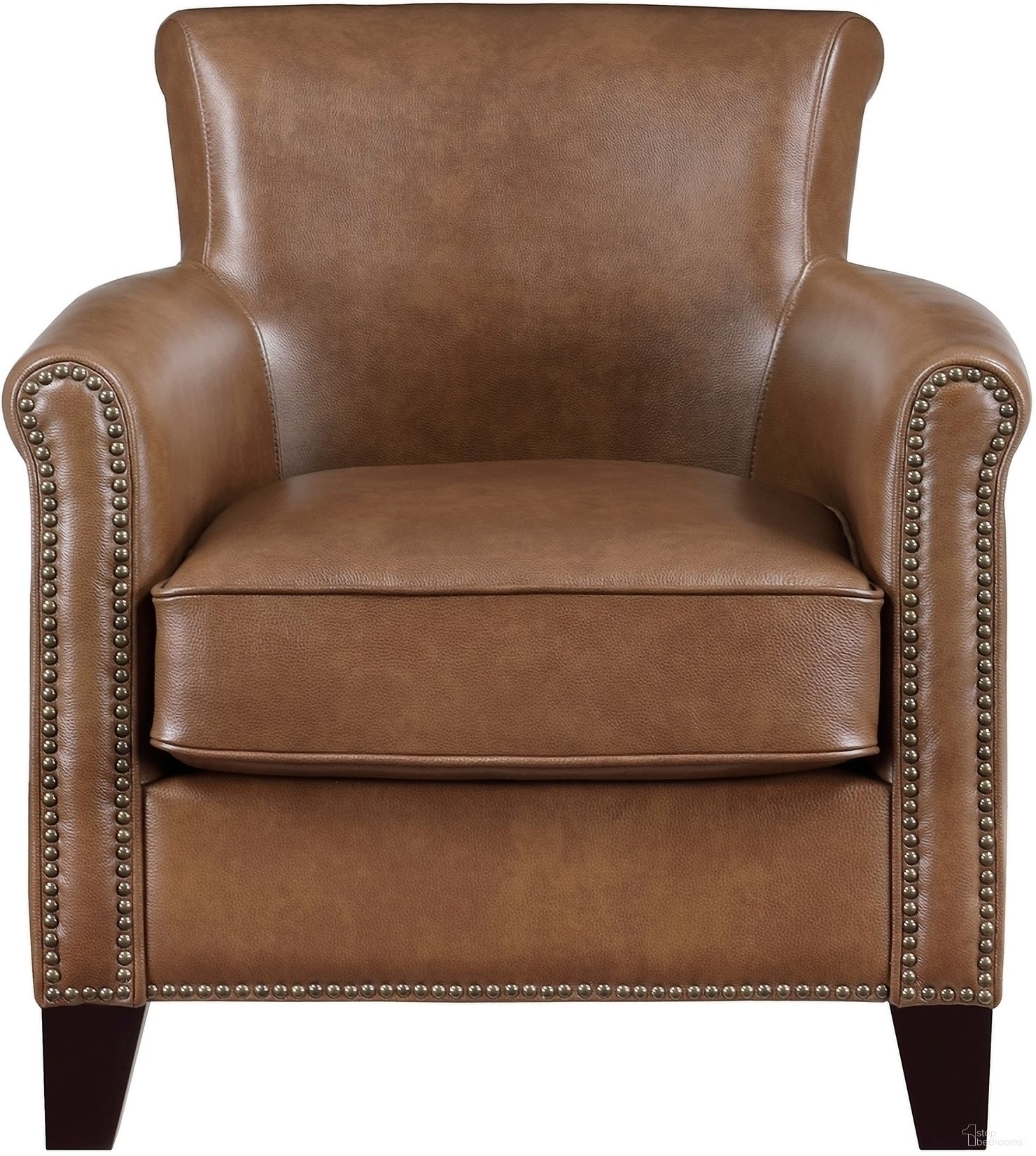 The appearance of Braintree Accent Chair In Brown designed by Homelegance in the traditional interior design. This brown piece of furniture  was selected by 1StopBedrooms from Braintree Collection to add a touch of cosiness and style into your home. Sku: 9278-3601. Material: Leather.