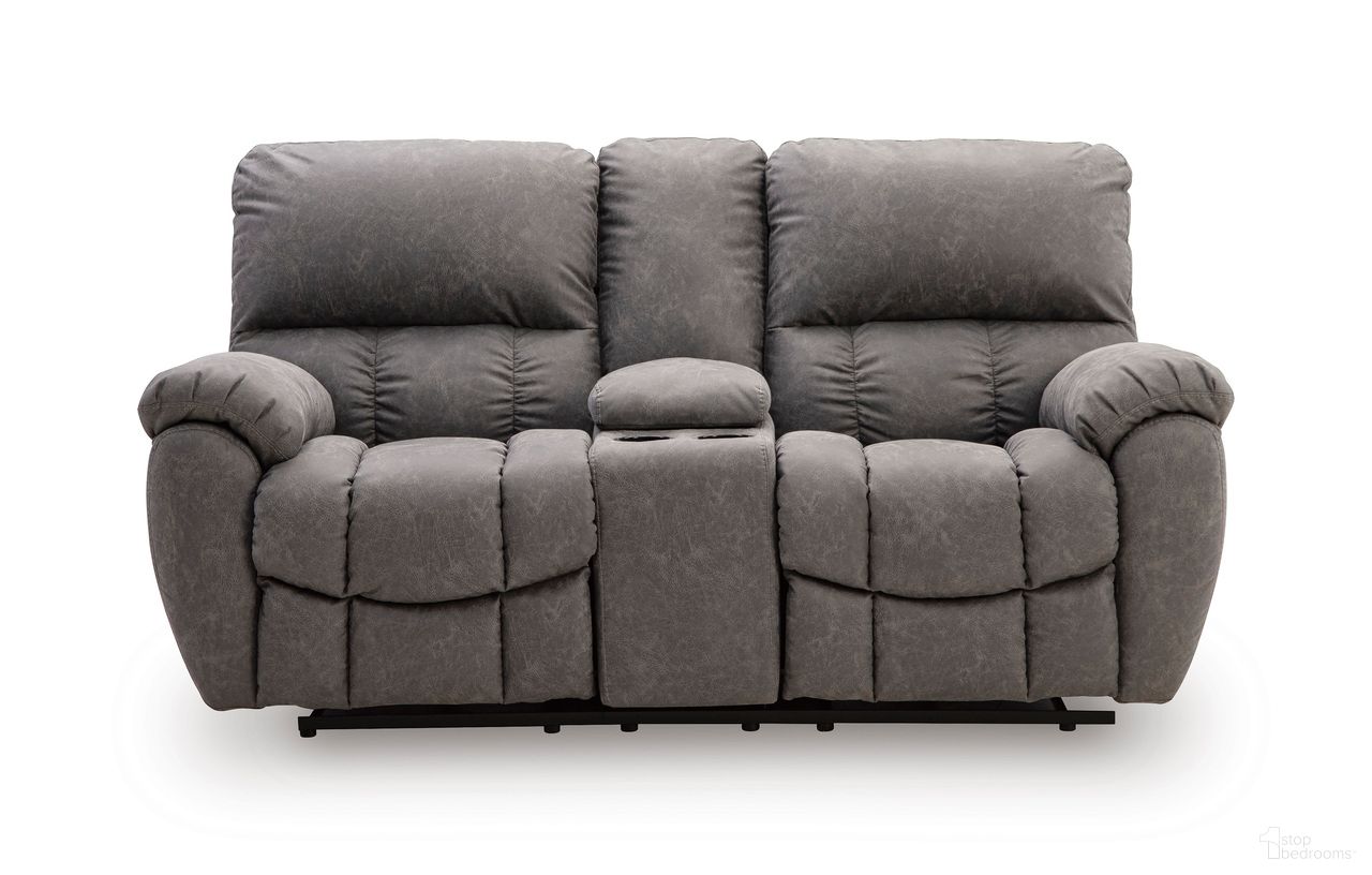 Bramblestone Power Reclining Loveseat with Console In Galaxy