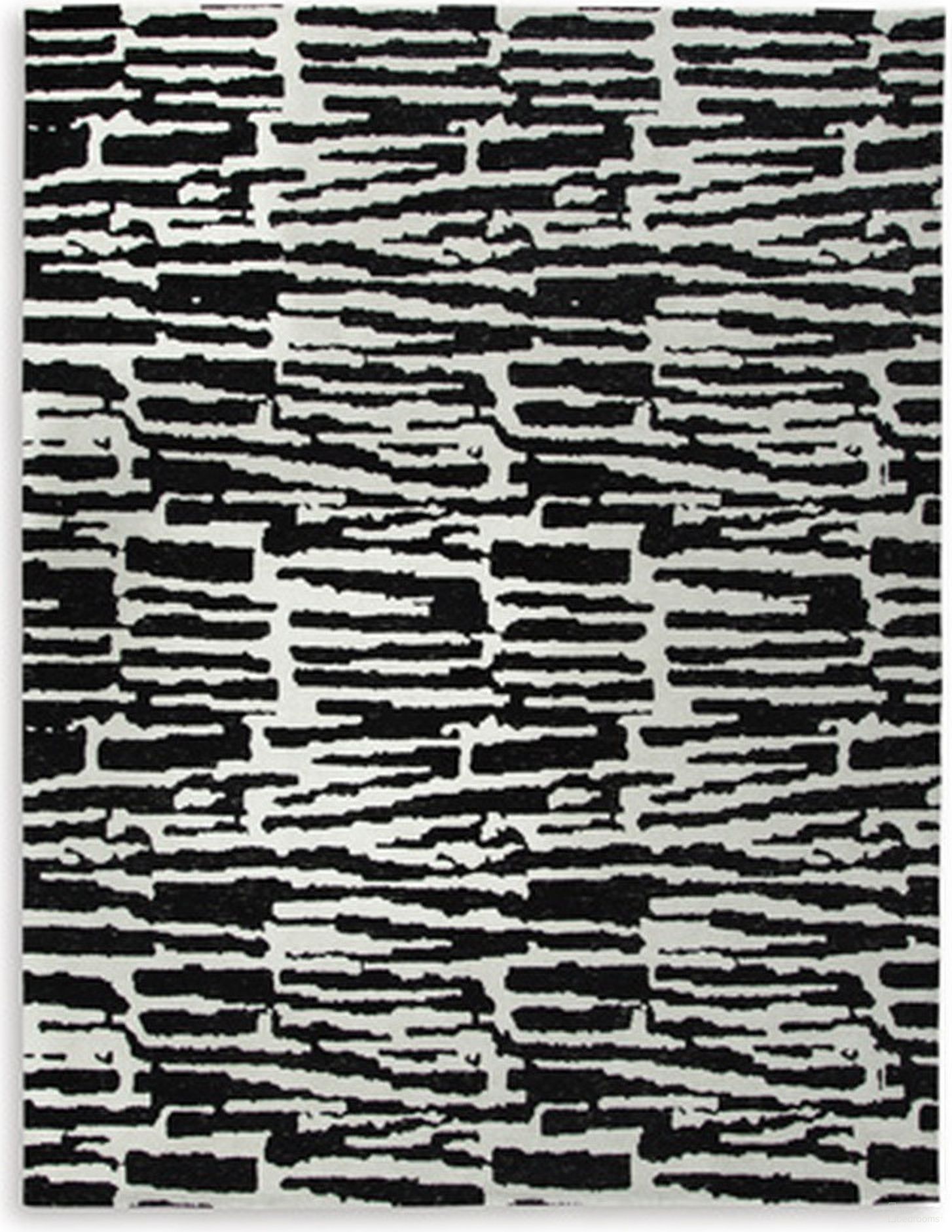 The appearance of Bramshaw Large Rug In Black and Ivory designed by Signature Design by Ashley in the modern / contemporary interior design. This black/ivory piece of furniture  was selected by 1StopBedrooms from Bramshaw Collection to add a touch of cosiness and style into your home. Sku: R406761. Material: Fabric.