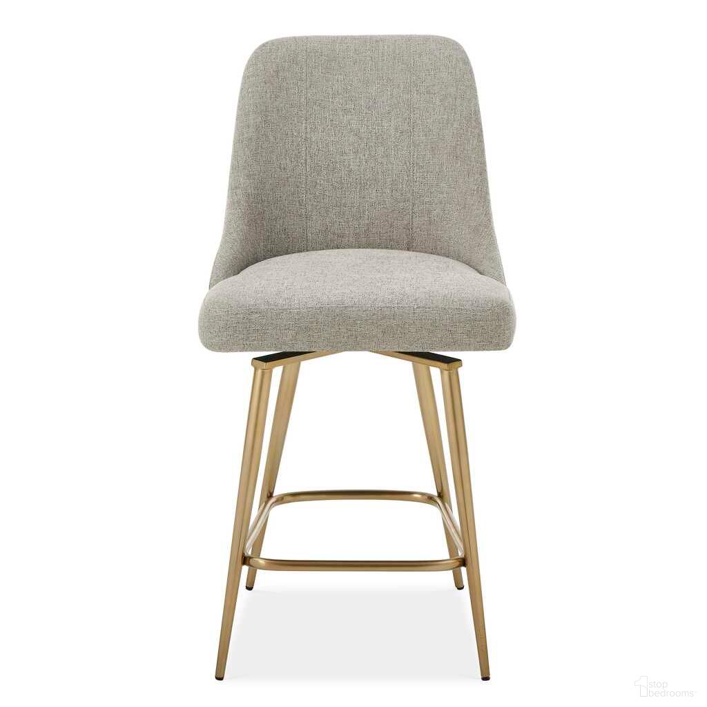 The appearance of Bramwell Upholstered Counter Stool In Gray and Brass designed by Uttermost in the modern / contemporary interior design. This gray/brass piece of furniture was selected by 1StopBedrooms from Bramwell Collection to add a touch of cosiness and style into your home. Sku: 53026. Material: Plywood.