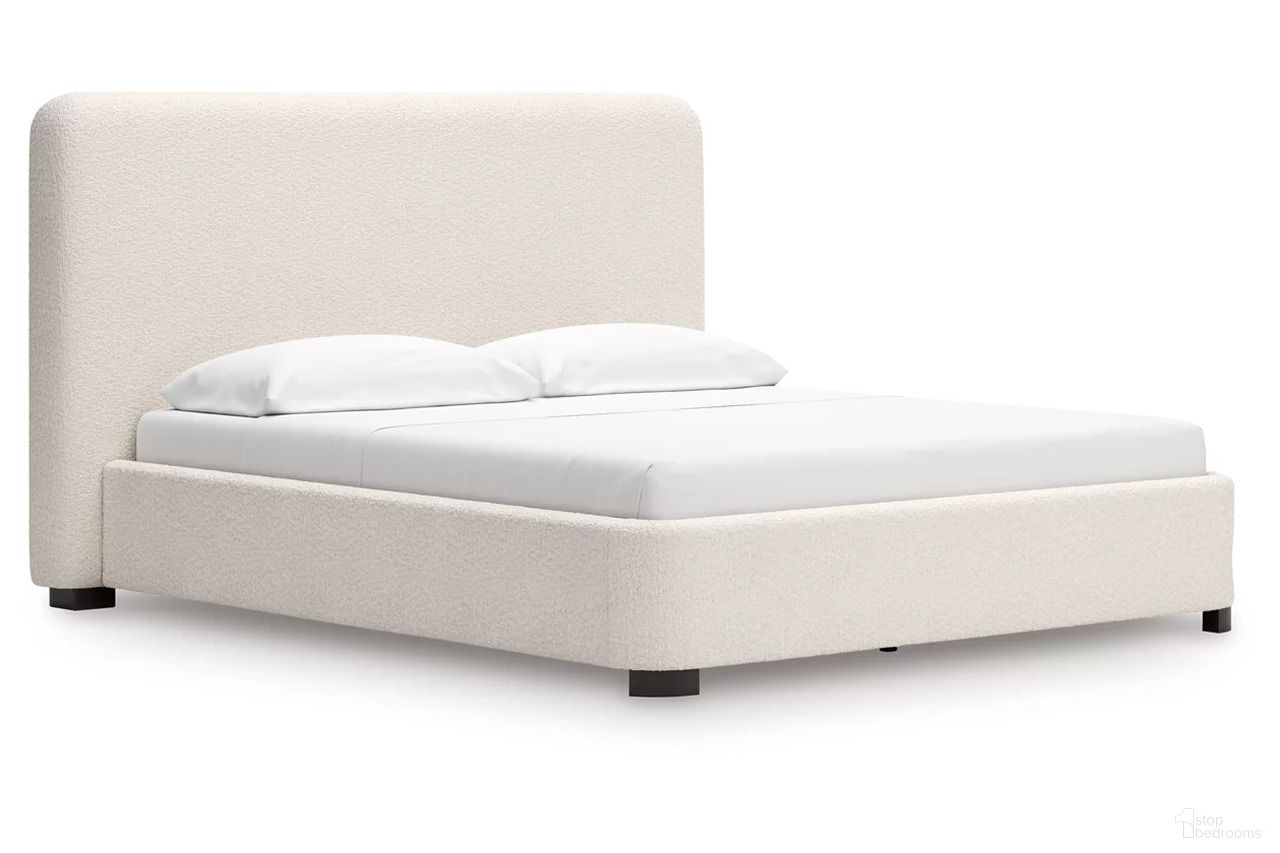 Brandinlane California King Upholstered Bed In Beige