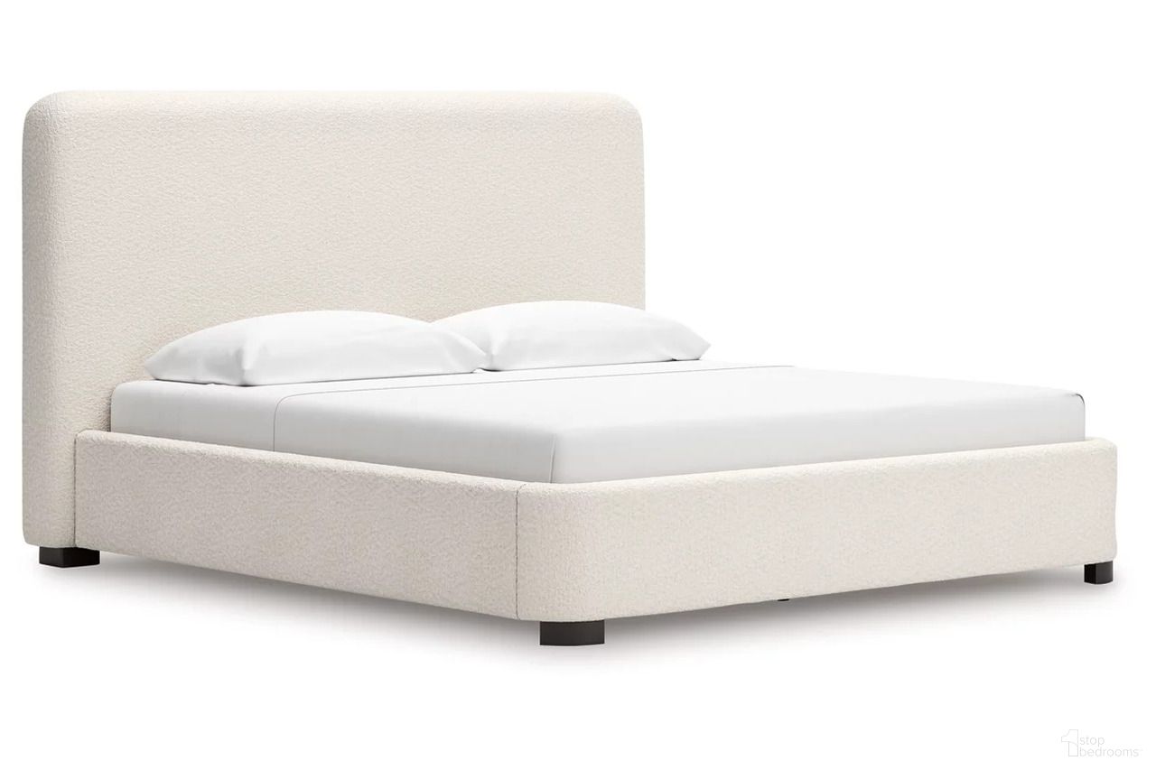 Brandinlane King Upholstered Bed In Beige