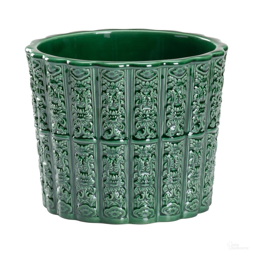 The appearance of Brandywine Planter In Green designed by Chelsea House in the modern / contemporary interior design. This green piece of furniture was selected by 1StopBedrooms from Chelsea House Misc Collection to add a touch of cosiness and style into your home. Sku: 385825. Material: Ceramic.