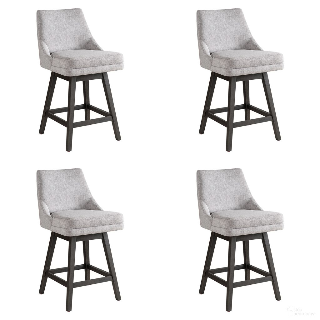 The appearance of Branson 26 Inch Counter Height Swivel Barstool Set of 4 In Gray designed by Armen Living in the modern / contemporary interior design. This gray piece of furniture  was selected by 1StopBedrooms from Branson Collection to add a touch of cosiness and style into your home. Sku: LCBRBAGRYMO26;LCBRBAGRYMO26;LCBRBAGRYMO26;LCBRBAGRYMO26. Material: Polyester.