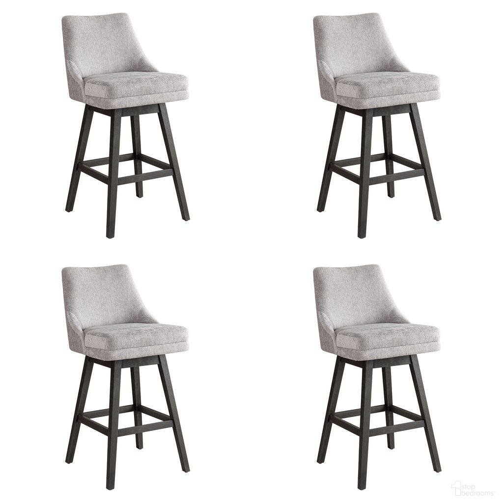 The appearance of Branson 30 Inch Bar Height Swivel Barstool Set of 4 In Gray designed by Armen Living in the modern / contemporary interior design. This gray piece of furniture was selected by 1StopBedrooms from Branson Collection to add a touch of cosiness and style into your home. Sku: LCBRBAGRYMO30;LCBRBAGRYMO30;LCBRBAGRYMO30;LCBRBAGRYMO30. Material: Polyester.