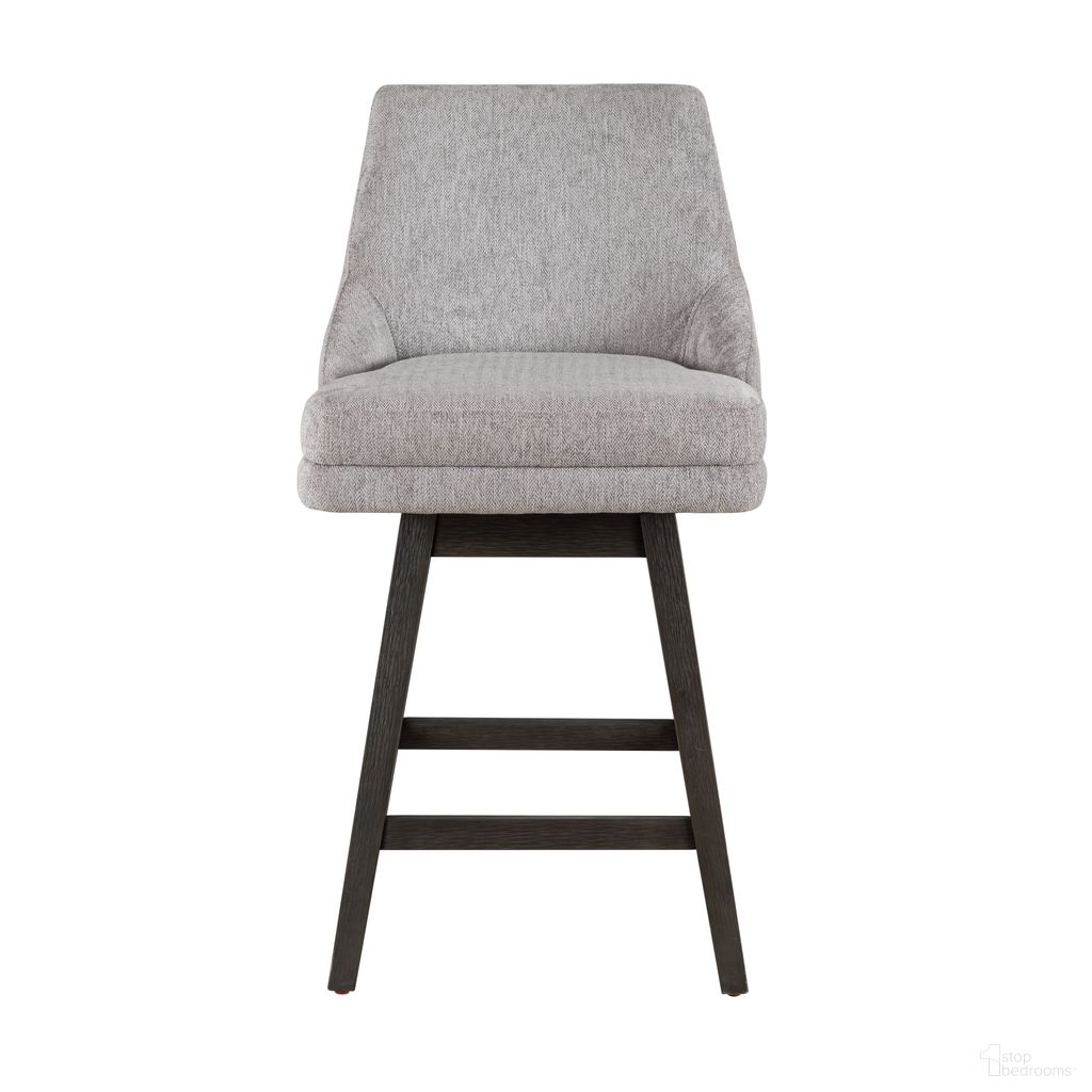 The appearance of Branson Solid Wood Fabric Seat Upholstered 26 Inch Counter Height Swivel Barstool In Gray designed by Armen Living in the modern / contemporary interior design. This gray piece of furniture was selected by 1StopBedrooms from Branson Collection to add a touch of cosiness and style into your home. Sku: LCBRBAGRYMO26. Material: Polyester.