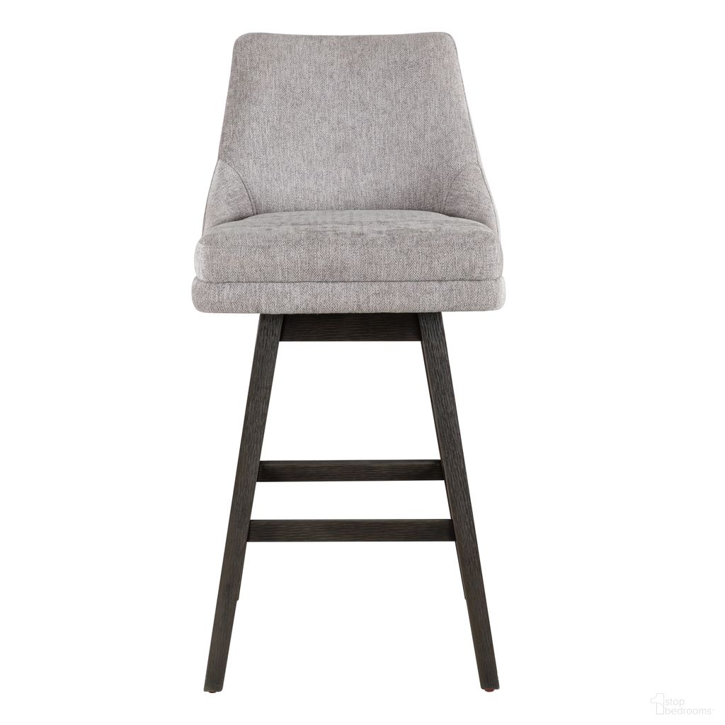 The appearance of Branson Solid Wood Fabric Seat Upholstered 30 Inch Bar Height Swivel Barstool In Gray designed by Armen Living in the modern / contemporary interior design. This gray piece of furniture was selected by 1StopBedrooms from Branson Collection to add a touch of cosiness and style into your home. Sku: LCBRBAGRYMO30. Material: Polyester.