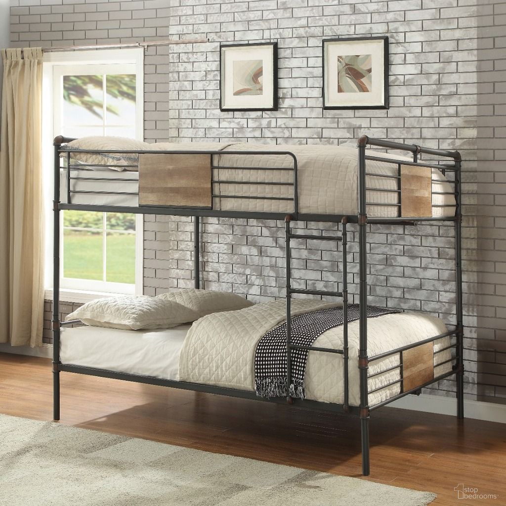 The appearance of Brantley Sandy Black Queen Over Queen Bunk Bed designed by ACME in the industrial interior design. This black piece of furniture was selected by 1StopBedrooms from Brantley Collection to add a touch of cosiness and style into your home. Sku: 37720-1;37721-2. Bed Type: Bunk Bed. Material: Metal. Bed Size: Queen Over Queen.