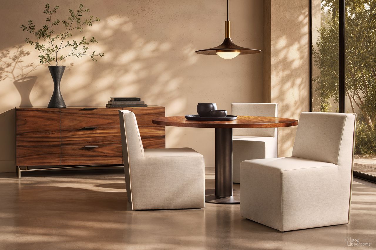 Brasea Round Dining Room Set In Brown