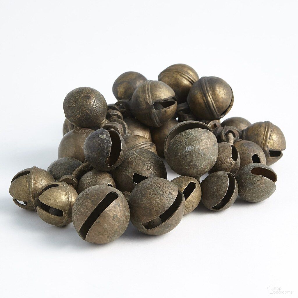 Brass 30 Inch Large Bell Cluster In White