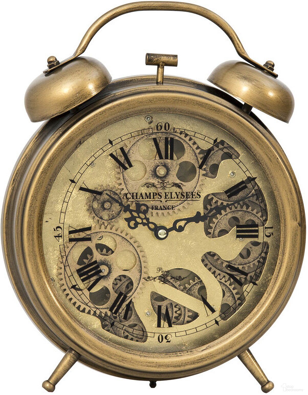 The appearance of Brass Gears Table Top Clock designed by Yosemite Home Decor in the rustic / southwestern interior design. This brass piece of furniture was selected by 1StopBedrooms from to add a touch of cosiness and style into your home. Sku: 5120007. Material: Metal.