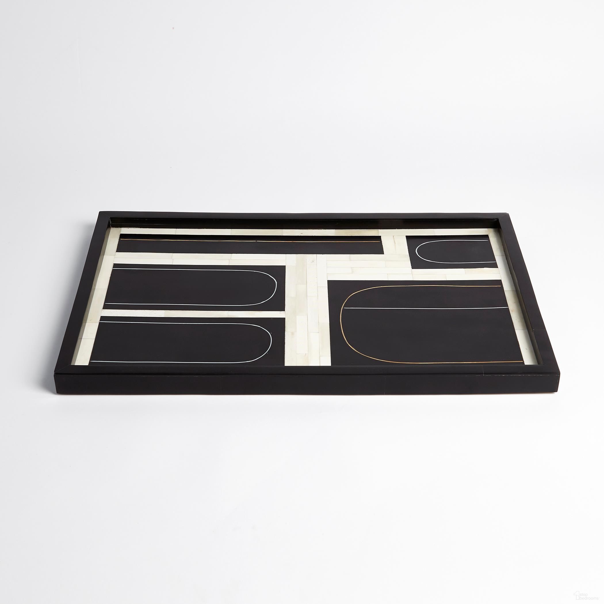 Brass Loop Tray In Black