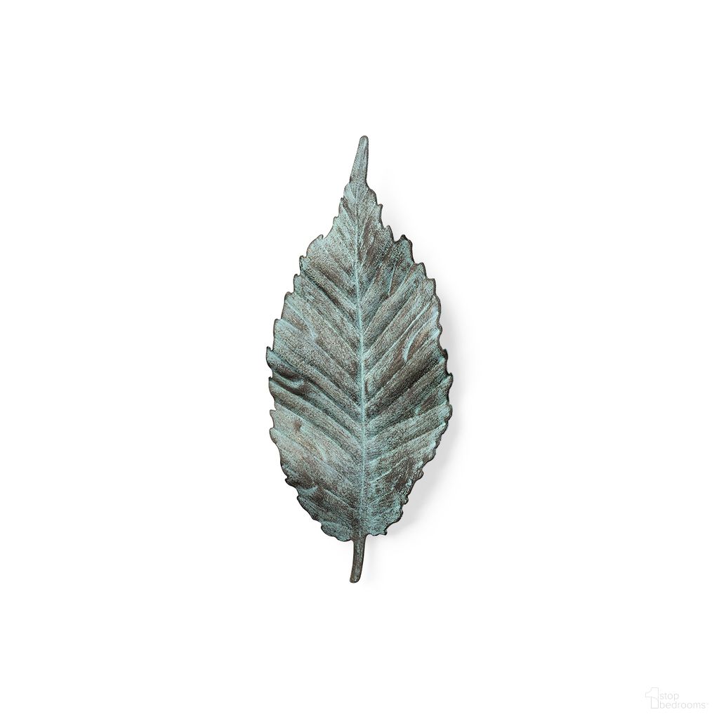Brattea Small Metal Leaf Wall Art In Green