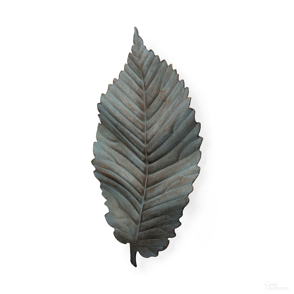 Brattea Large Metal Leaf Wall Art In Green
