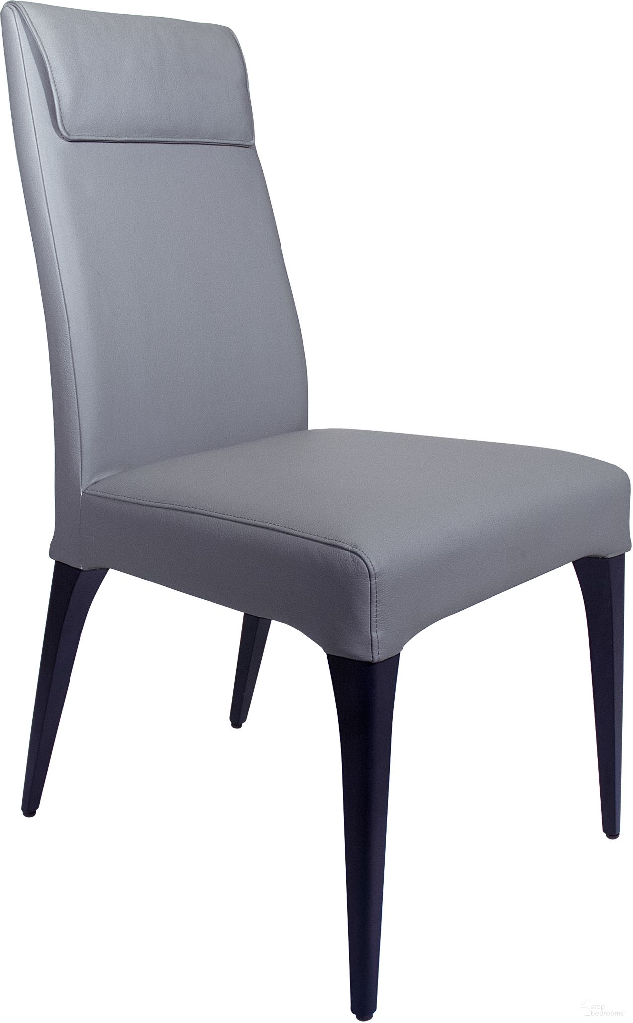 The appearance of Bravo Dining Chair Set of 2 In Grey designed by Bellini Modern Living in the interior design. This grey piece of furniture was selected by 1StopBedrooms from Bravo Collection to add a touch of cosiness and style into your home. Sku: Bravo GRY. Material: Leather. Chair Type: Side Chair.