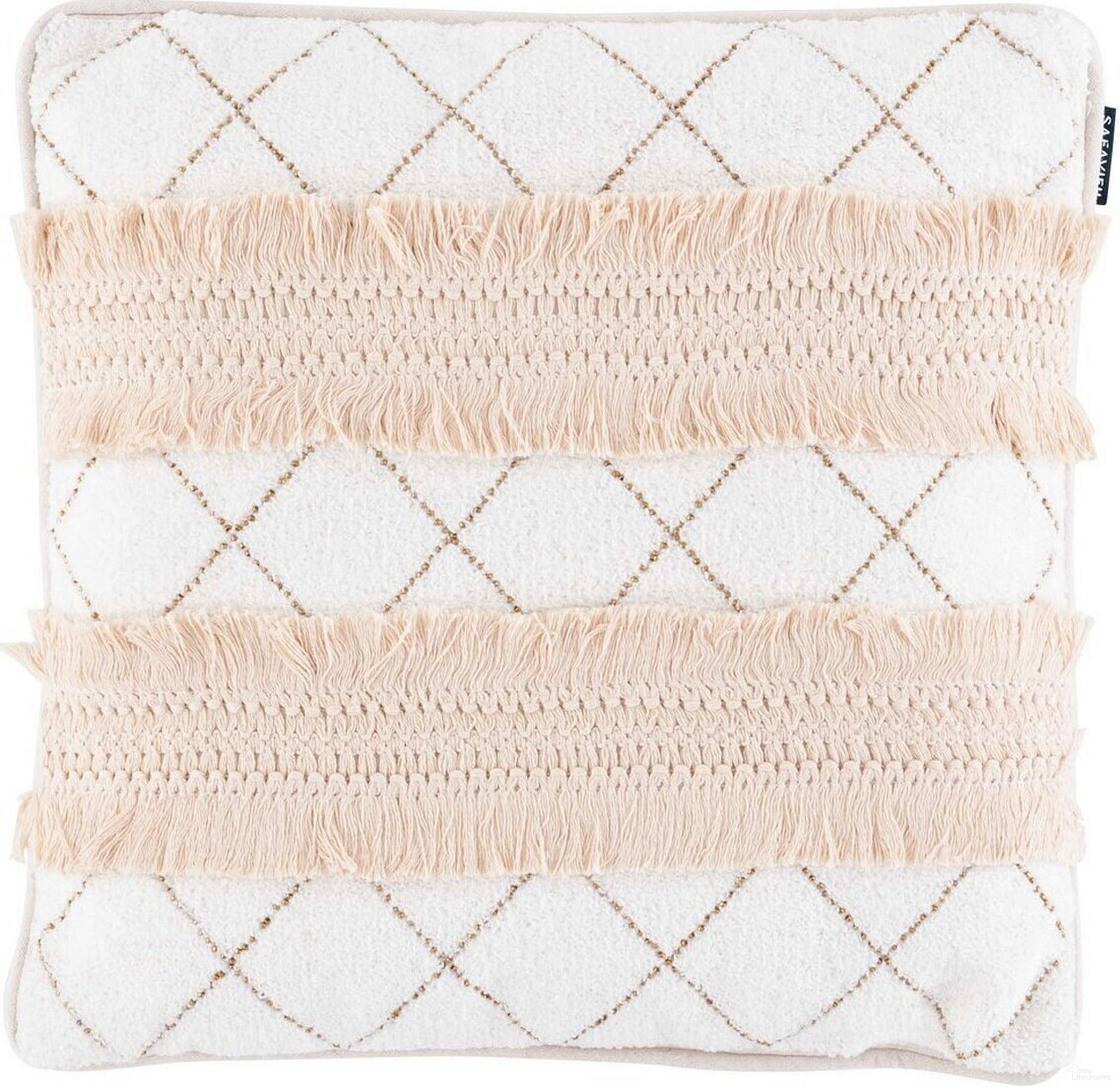 The appearance of Braxton Pillow designed by Safavieh in the modern / contemporary interior design. This cream piece of furniture was selected by 1StopBedrooms from Safavieh PLS Collection to add a touch of cosiness and style into your home. Sku: PLS787A-1616. Material: Cotton.