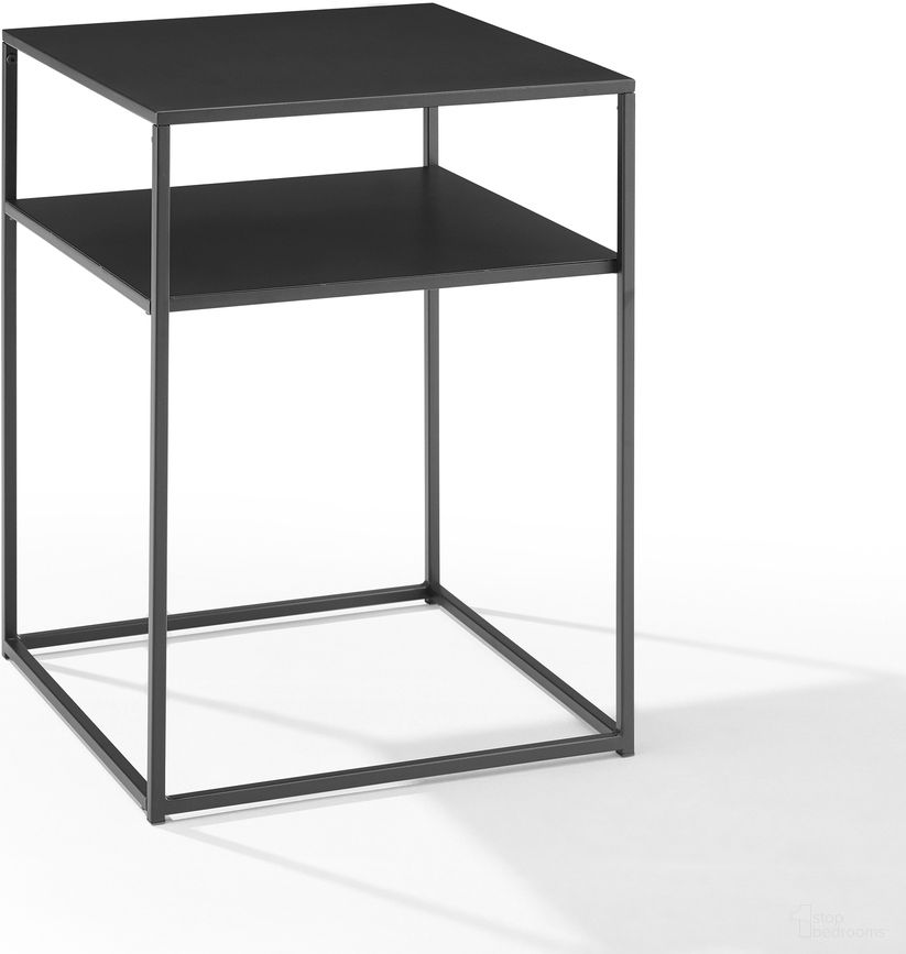 The appearance of Braxton Side Table In Matte Black designed by Crosley Brands in the modern / contemporary interior design. This matte black piece of furniture  was selected by 1StopBedrooms from Braxton Collection to add a touch of cosiness and style into your home. Sku: CF1401-MB. Material: Steel.