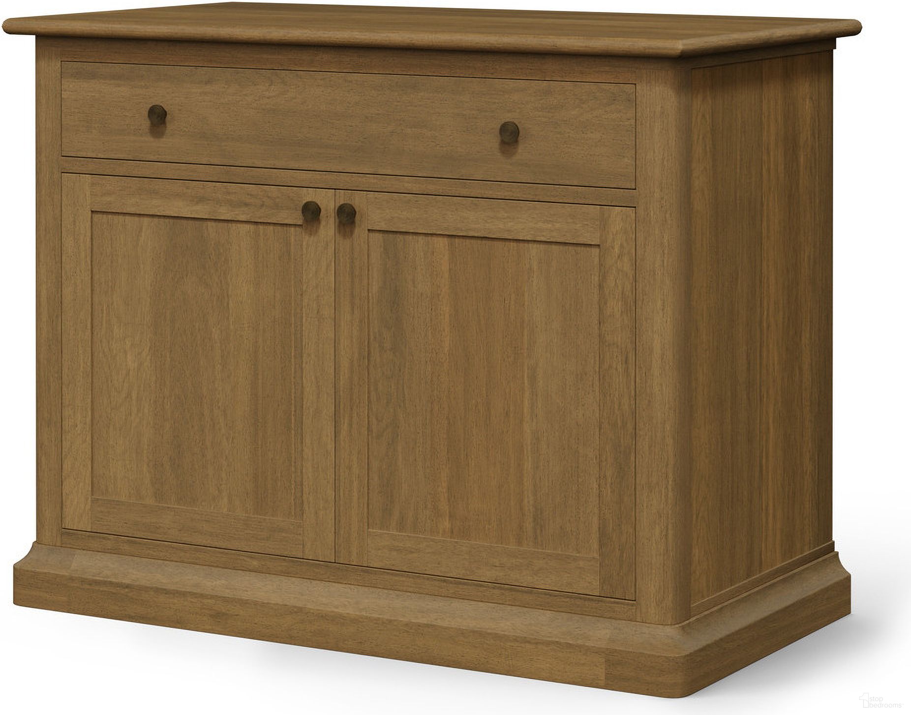 The appearance of Braxton Solid Wood with Gunmetal Knobs Accent Cabinet with 1 Drawer And 2 Doors In Brown designed by Mercana in the modern / contemporary interior design. This light brown piece of furniture was selected by 1StopBedrooms from Braxton Collection to add a touch of cosiness and style into your home. Sku: 71121. Material: Wood.