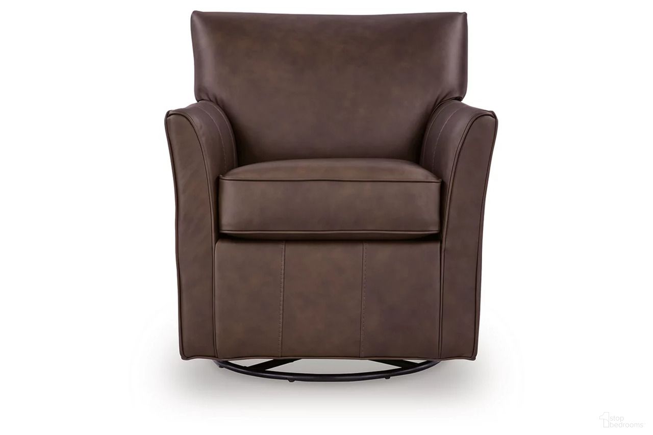 The appearance of Braydunn Swivel Glider Accent Chair In Espresso Brown designed by Signature Design by Ashley in the transitional interior design. This espresso brown piece of furniture  was selected by 1StopBedrooms from Braydunn Collection to add a touch of cosiness and style into your home. Sku: A3000820.