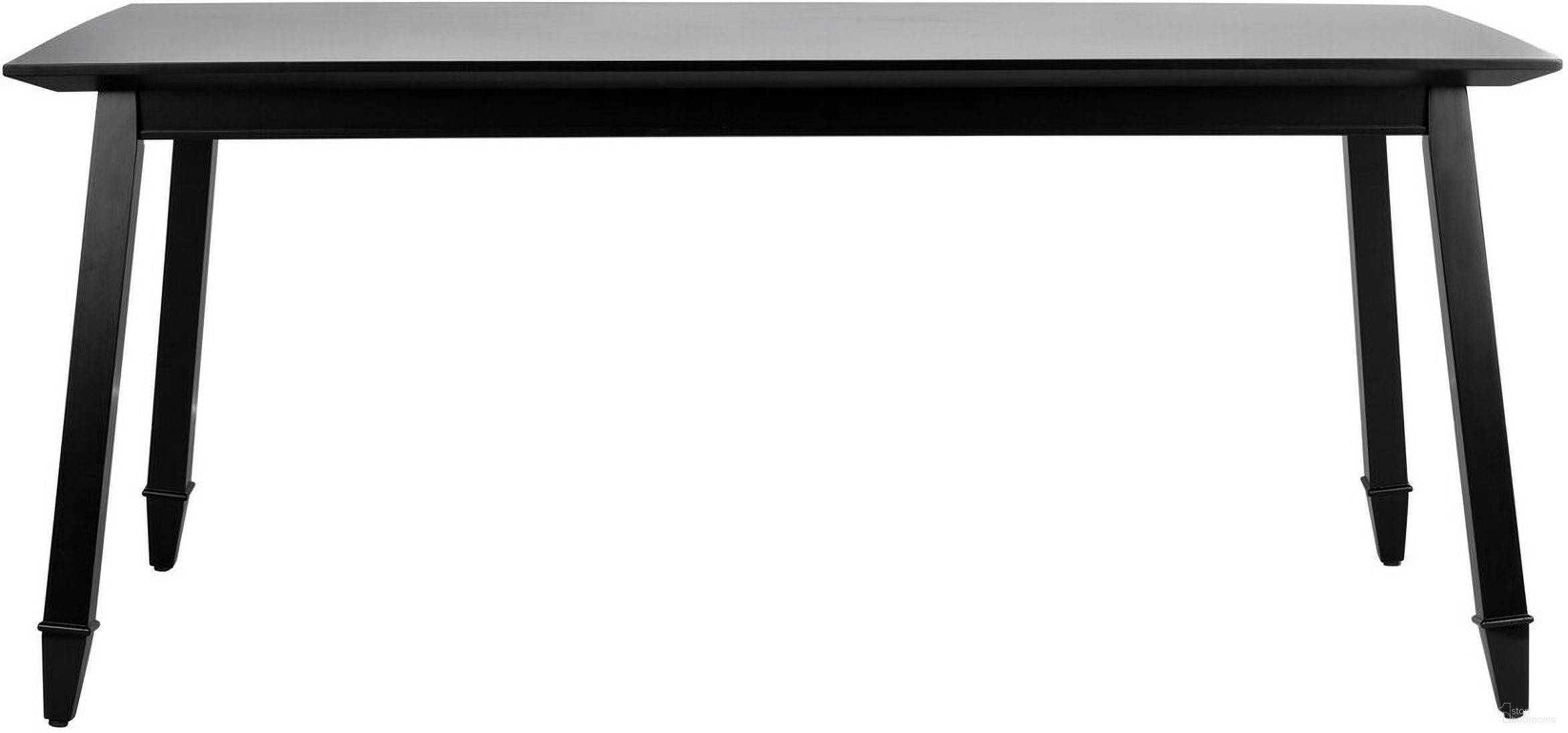 The appearance of Brayson Black Rectangle Dining Table designed by Safavieh in the modern / contemporary interior design. This black piece of furniture was selected by 1StopBedrooms from Brayson Collection to add a touch of cosiness and style into your home. Sku: DTB5000A. Table Base Style: Legs. Material: Wood. Table Top Shape: Rectangular. Size: 32" x 67".