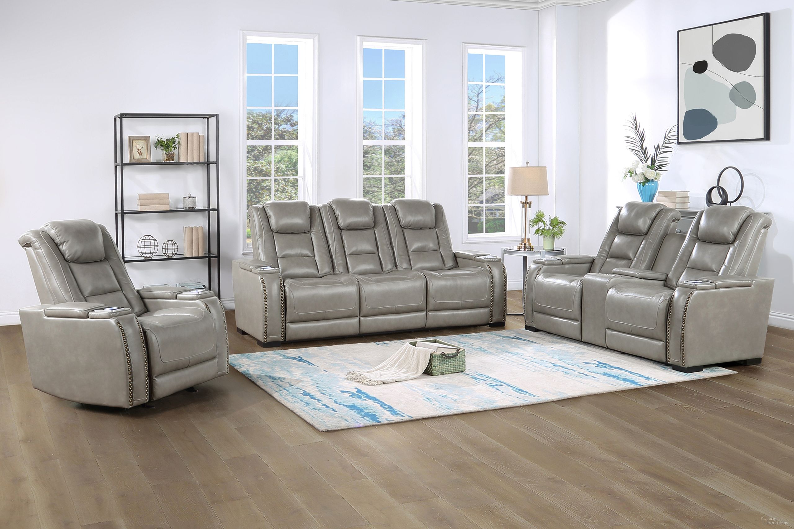 The appearance of Breckenridge Power Living Room Set In Light Gray designed by New Classic in the modern / contemporary interior design. This light gray piece of furniture was selected by 1StopBedrooms from Breckenridge Collection to add a touch of cosiness and style into your home. Sku: L3183-30P2-LGY;L3183-25P2-LGY. Material: Leather.