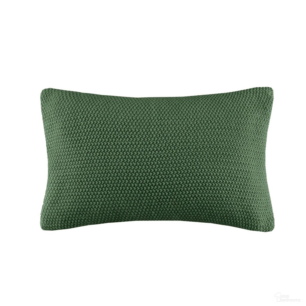 Bree Knit Oblong Pillow Cover In Green