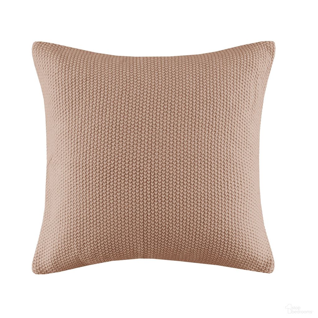 Bree Knit Square Pillow Cover In Brown