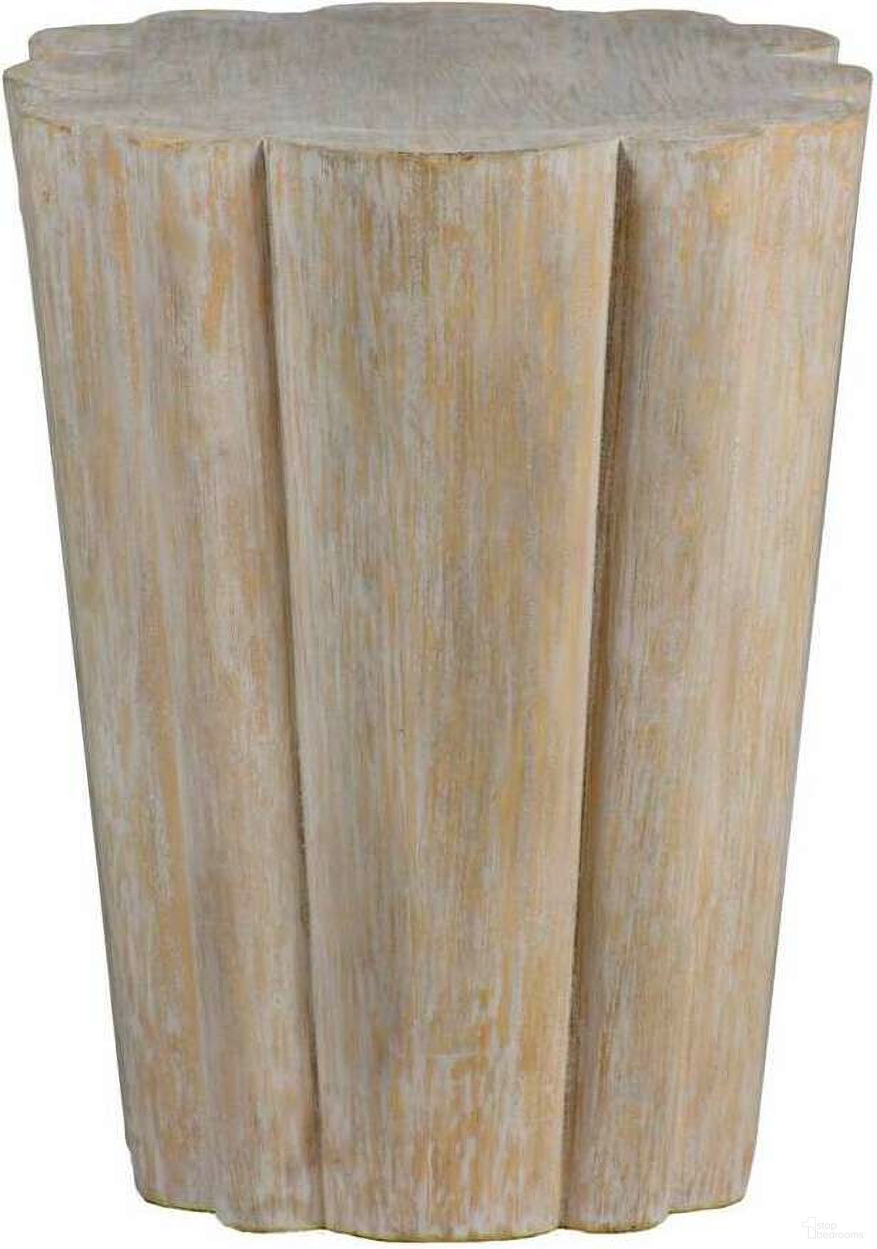 The appearance of Bree Side Table In White Wash designed by Gabby in the transitional interior design. This white wash piece of furniture  was selected by 1StopBedrooms from Bree Collection to add a touch of cosiness and style into your home. Sku: SCH-155200. Material: Resin.