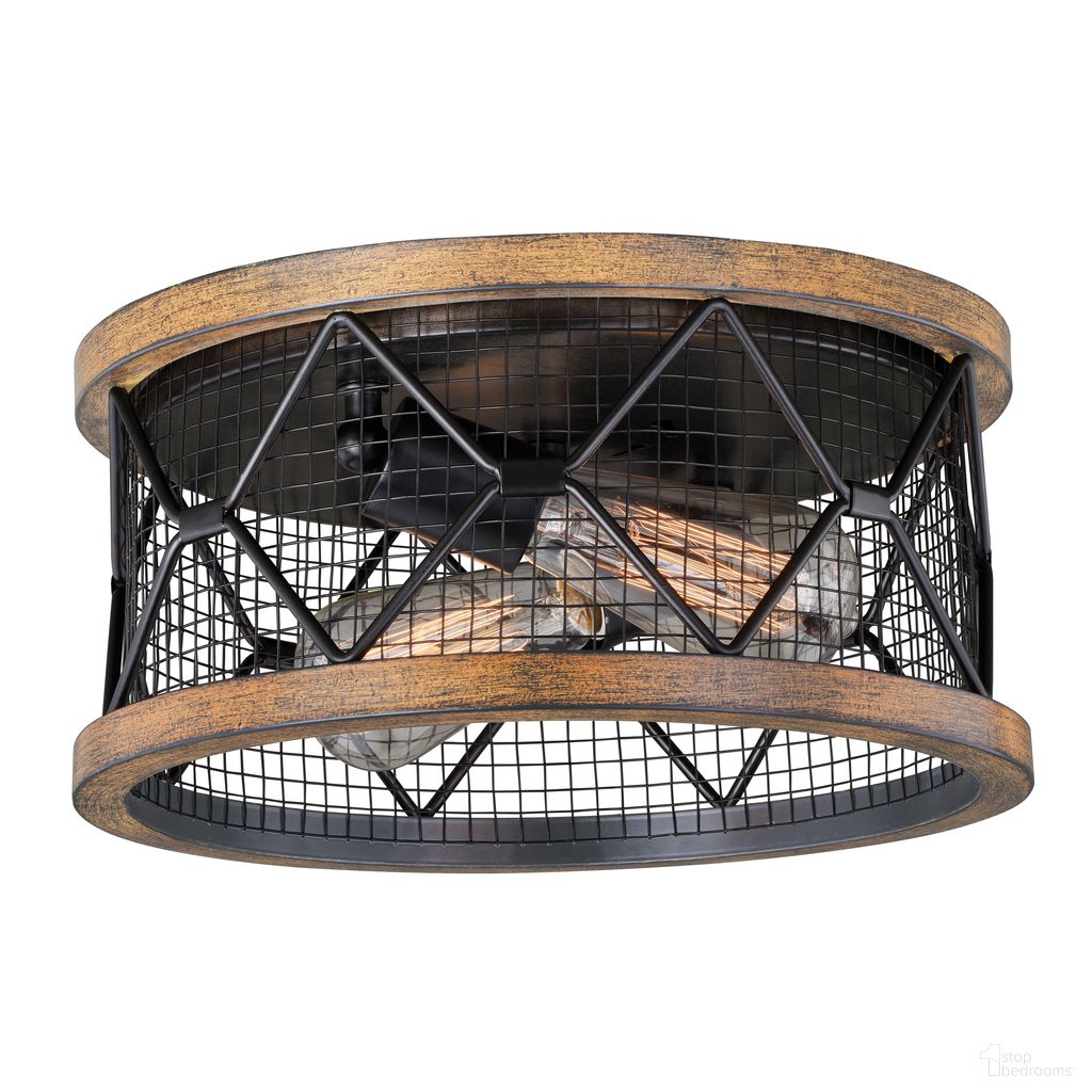The appearance of Bremerton 13 Inch Flush Mount Ceiling Light In Oil Rubbed Bronze and Burnished Teak designed by Vaxcel in the industrial interior design. This oil rubbed bronze/burnished teak piece of furniture was selected by 1StopBedrooms from Bremerton Collection to add a touch of cosiness and style into your home. Sku: C0189. Material: Steel.