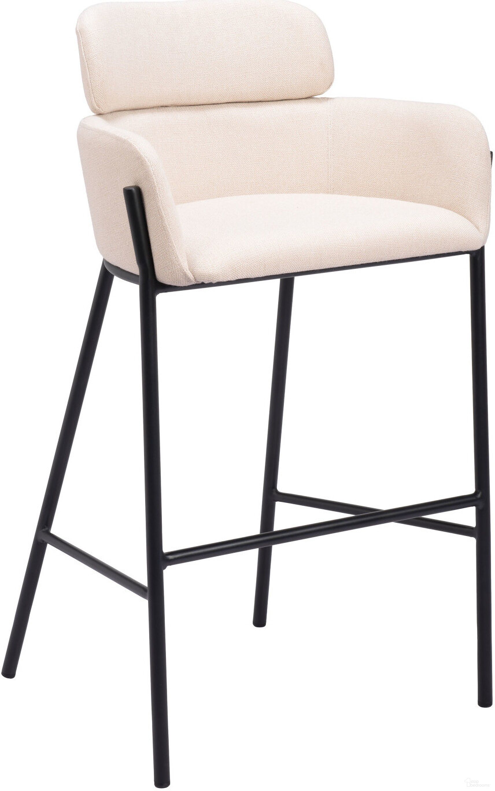 The appearance of Bremor Barstool In Beige designed by Zuo Modern in the modern / contemporary interior design. This beige piece of furniture  was selected by 1StopBedrooms from Bremor Collection to add a touch of cosiness and style into your home. Sku: 110174. Material: Steel.