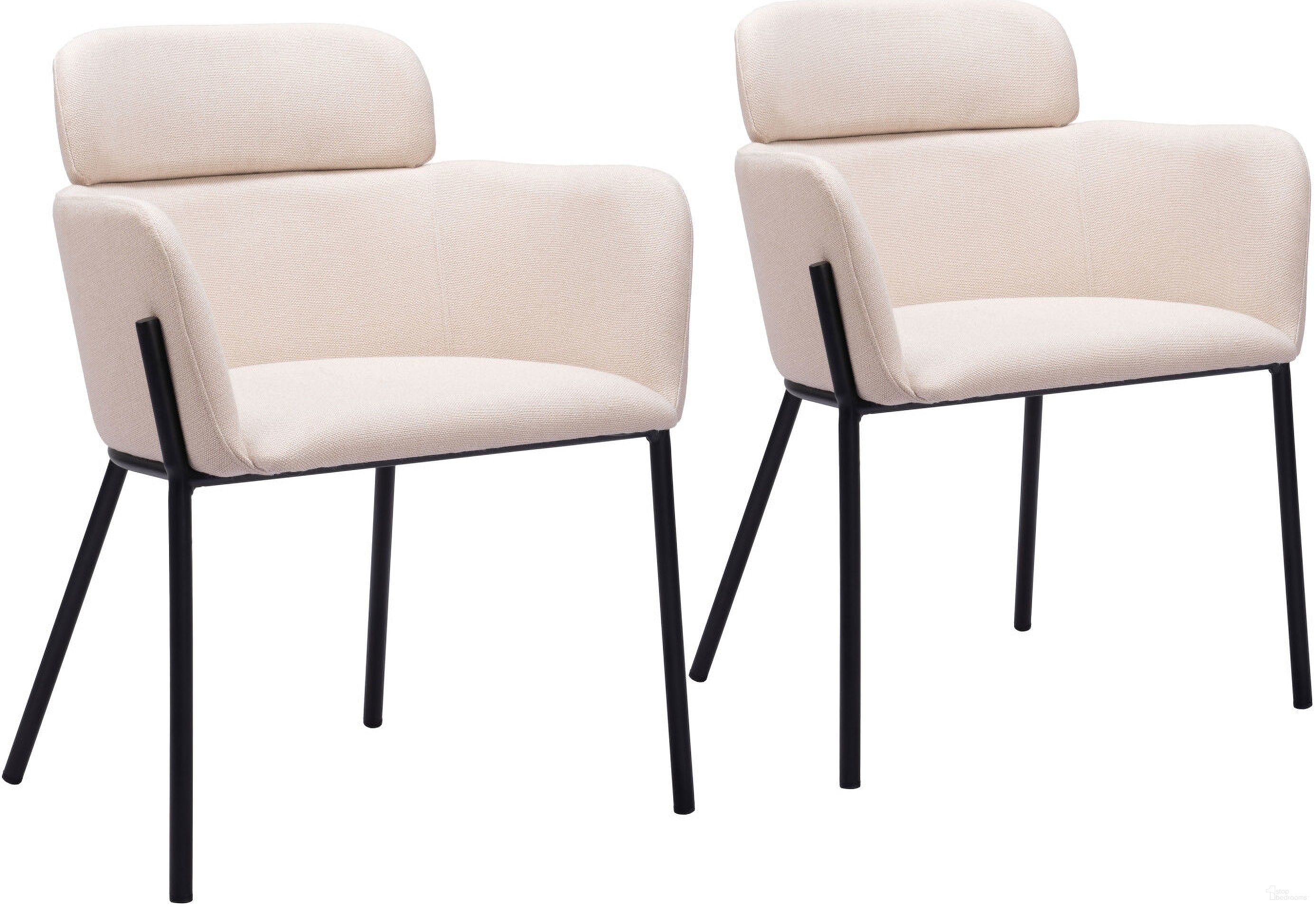 Bremor Dining Chair Set of 2 In Beige