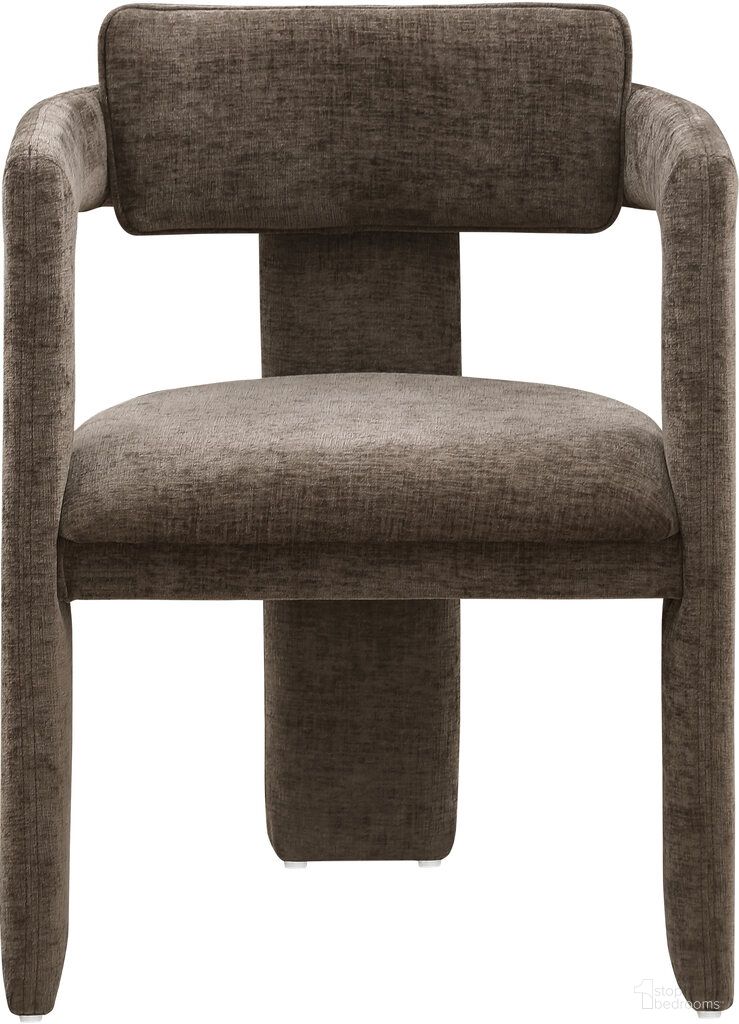 The appearance of Brenda Chenille Fabric Dining Chair Set of 2 In Brown designed by Meridian in the modern / contemporary interior design. This brown piece of furniture was selected by 1StopBedrooms from Brenda Collection to add a touch of cosiness and style into your home. Sku: 11084Brown-C. Material: Chenille. Chair Type: Arm Chair.