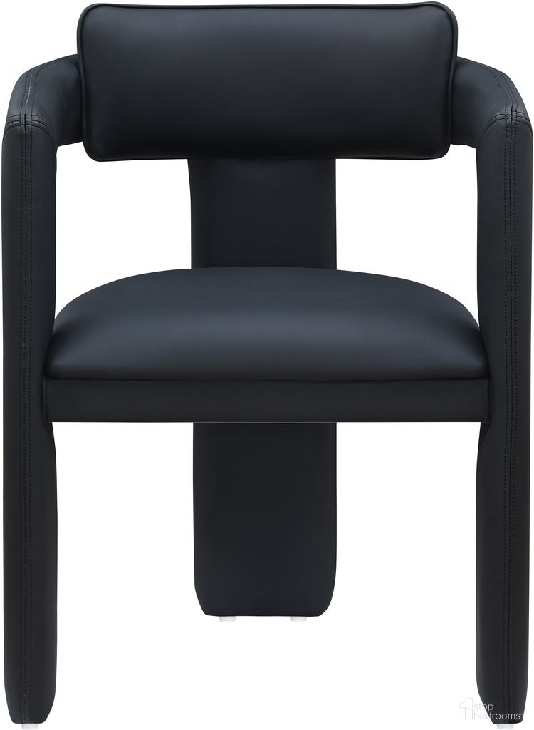 The appearance of Brenda Vegan Leather Dining Chair Set of 2 In Black designed by Meridian in the modern / contemporary interior design. This black piece of furniture was selected by 1StopBedrooms from Brenda Collection to add a touch of cosiness and style into your home. Sku: 11085Black-C. Chair Type: Arm Chair. Material: Vegan Leather.