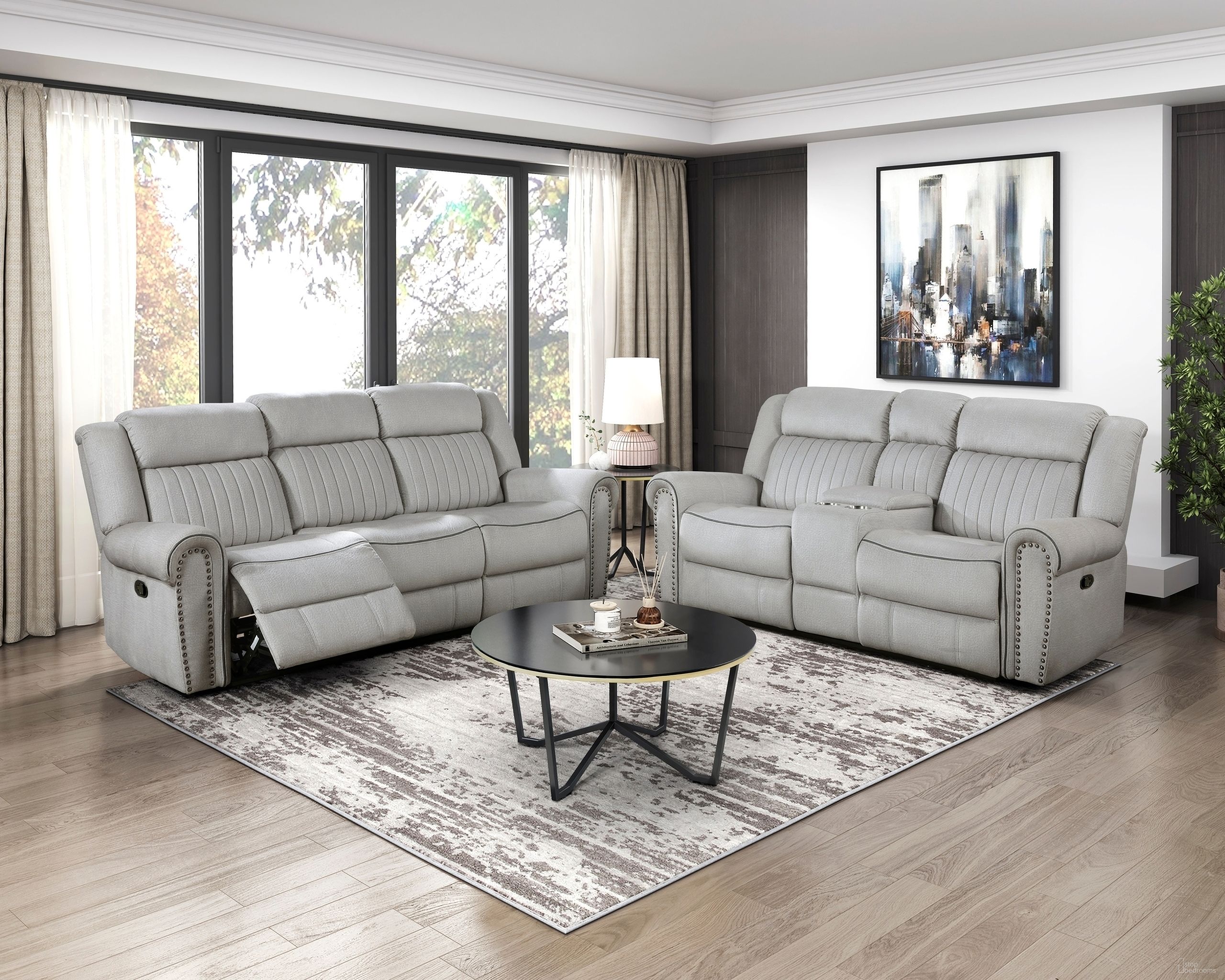 The appearance of Brennen Double Reclining Living Room Set In Gray designed by Homelegance in the traditional interior design. This gray piece of furniture was selected by 1StopBedrooms from Brennen Collection to add a touch of cosiness and style into your home. Sku: 9204MT-3;9204MT-2. Material: Microfiber.
