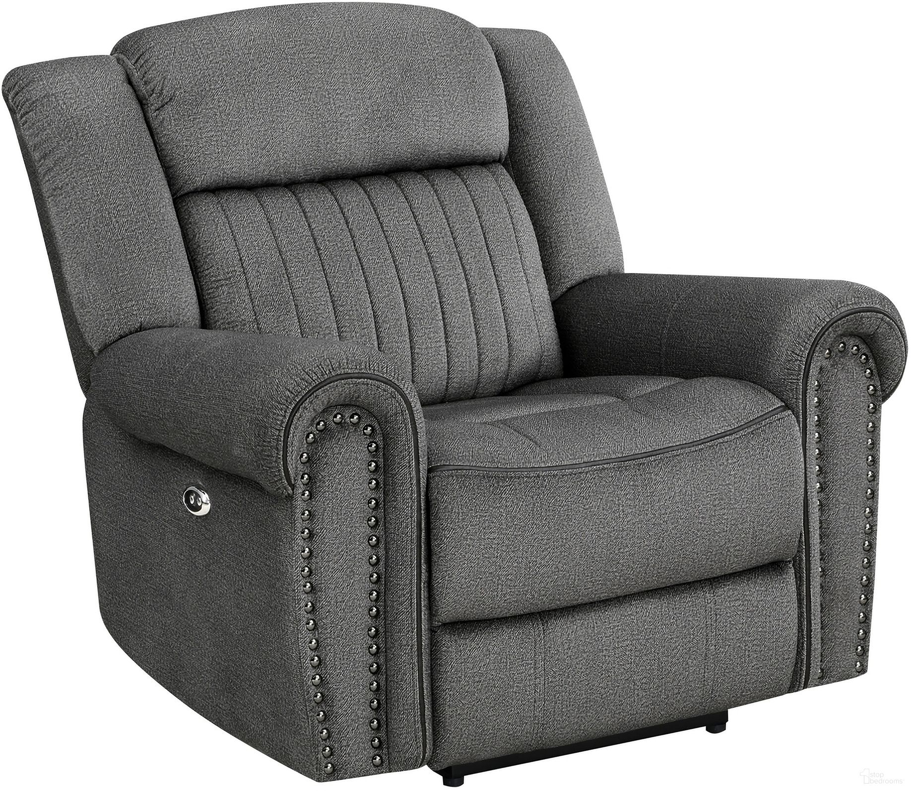 The appearance of Brennen Power Reclining Chair In Gray designed by Homelegance in the modern / contemporary interior design. This charcoal piece of furniture  was selected by 1StopBedrooms from Brennen Collection to add a touch of cosiness and style into your home. Sku: 9204CC-1PW. Material: Textured.