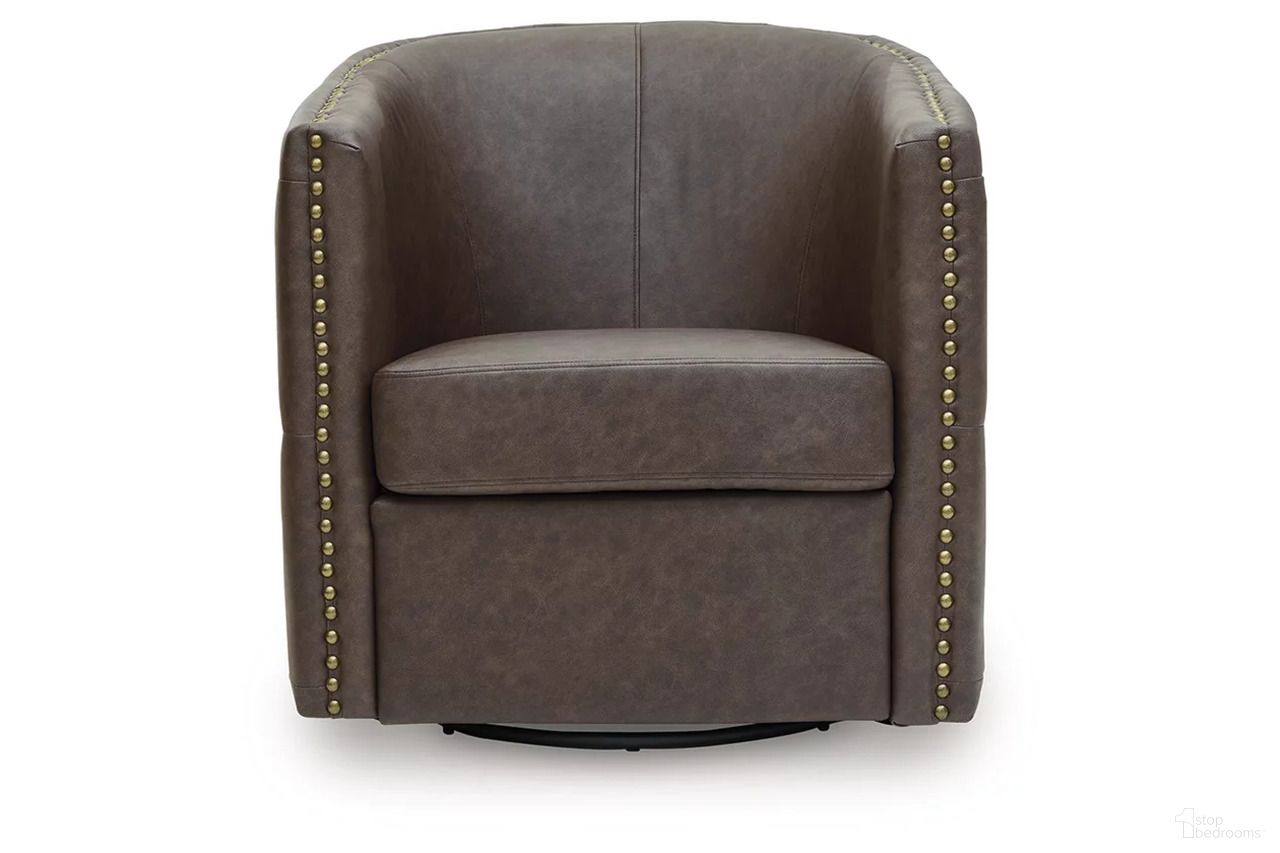 The appearance of Brentlow Swivel Accent Chair In Granite designed by Signature Design by Ashley in the transitional interior design. This granite piece of furniture was selected by 1StopBedrooms from Brentlow Collection to add a touch of cosiness and style into your home. Sku: A3000741.