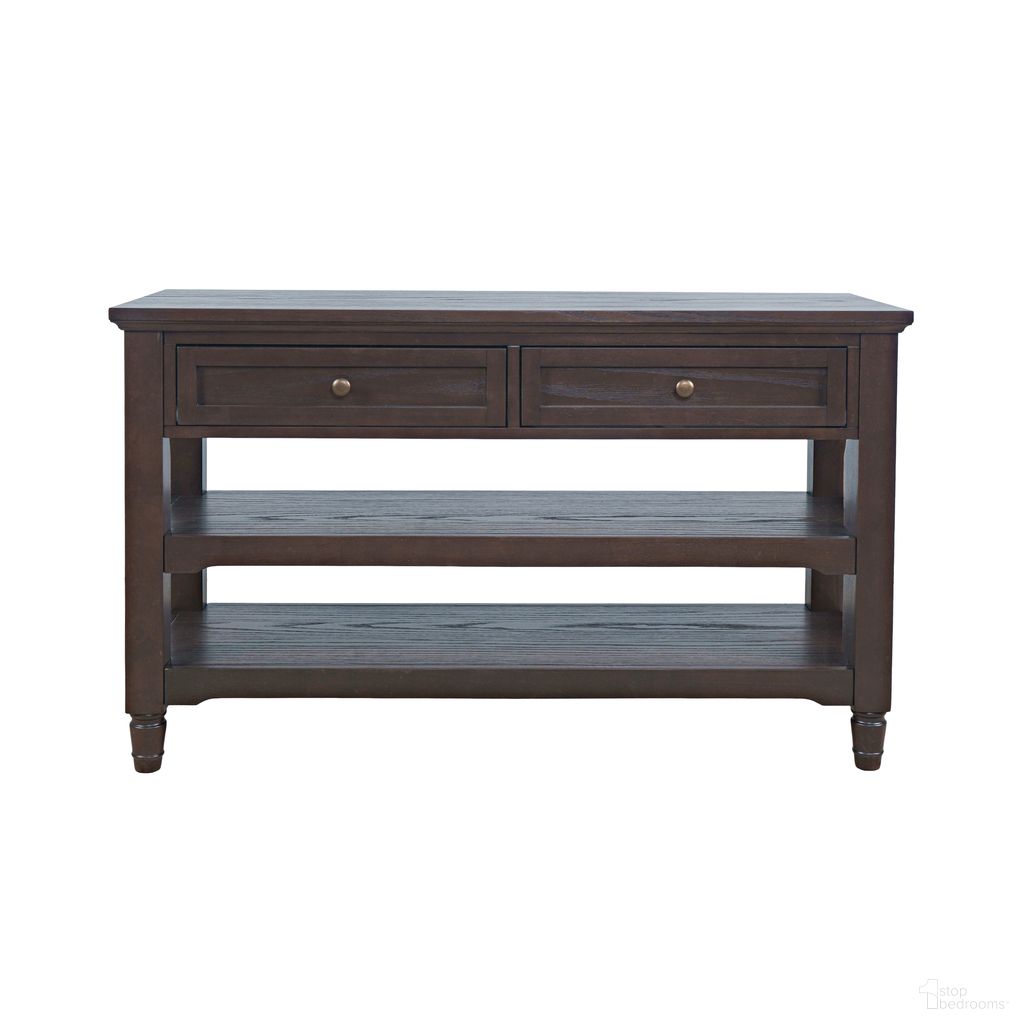 The appearance of Brentwood 50 Inch Sofa Console Table with Drawers and Storage Shelves In Arbor Oak and Brown designed by Jofran in the transitional interior design. This arbor oak/brown piece of furniture was selected by 1StopBedrooms from Brentwood Collection to add a touch of cosiness and style into your home. Sku: 2520-4. Material: Rubberwood.