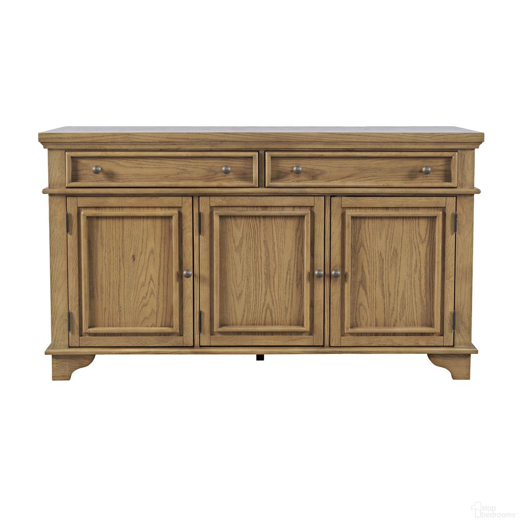 The appearance of Brentwood 60 Inch Three Door Sideboard Storage Cabinet In Cascade Oak and Brown designed by Jofran in the transitional interior design. This cascade oak/brown piece of furniture was selected by 1StopBedrooms from Brentwood Collection to add a touch of cosiness and style into your home. Sku: 2511-60. Material: Rubberwood.