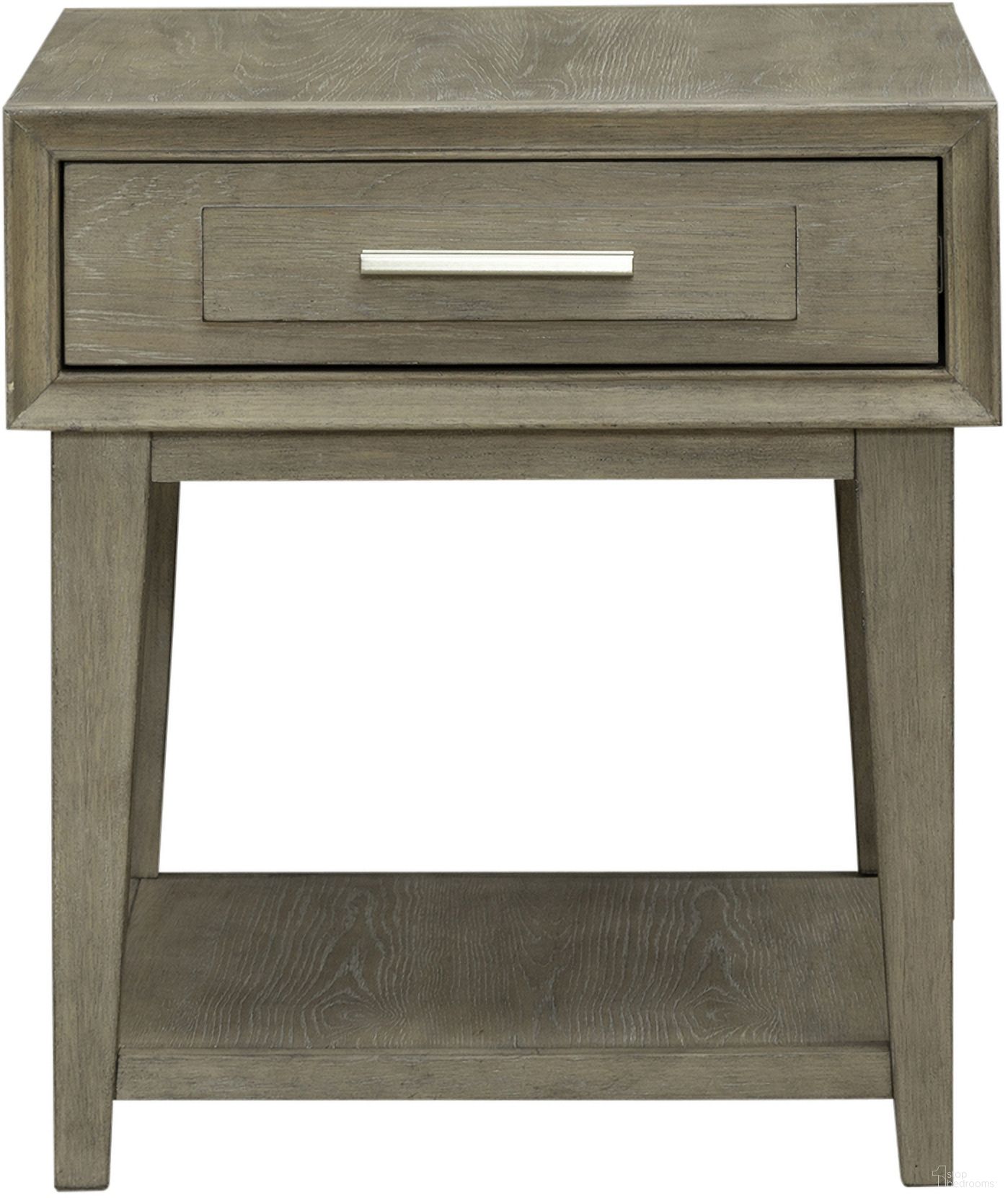 The appearance of Brentwood End Table In Sandstone designed by Liberty in the modern / contemporary interior design. This sandstone piece of furniture  was selected by 1StopBedrooms from Brentwood Collection to add a touch of cosiness and style into your home. Sku: 789-OT1020. Material: Solid Rubberwood.
