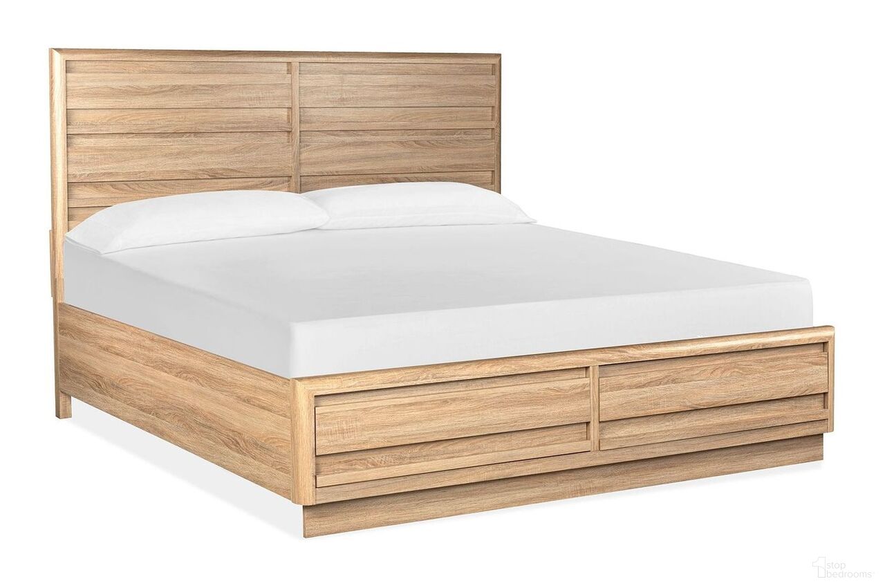 The appearance of Brentwood Heights King Panel Storage Bed In Provincial Brown designed by Magnussen in the transitional interior design. This provincial brown piece of furniture was selected by 1StopBedrooms from Brentwood Heights Collection to add a touch of cosiness and style into your home. Sku: B6381-64H;B6381-64SF;B6381-54R. Bed Type: Panel Bed. Bed Size: King. Material: Laminate.