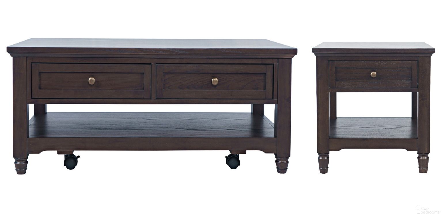 The appearance of Brentwood Occasional Table Set with Storage and Caster Wheels In Arbor Oak and Brown designed by Jofran in the modern / contemporary interior design. This arbor oak/brown piece of furniture  was selected by 1StopBedrooms from Brentwood Collection to add a touch of cosiness and style into your home. Sku: 2520-1;2520-3. Material: MDF.