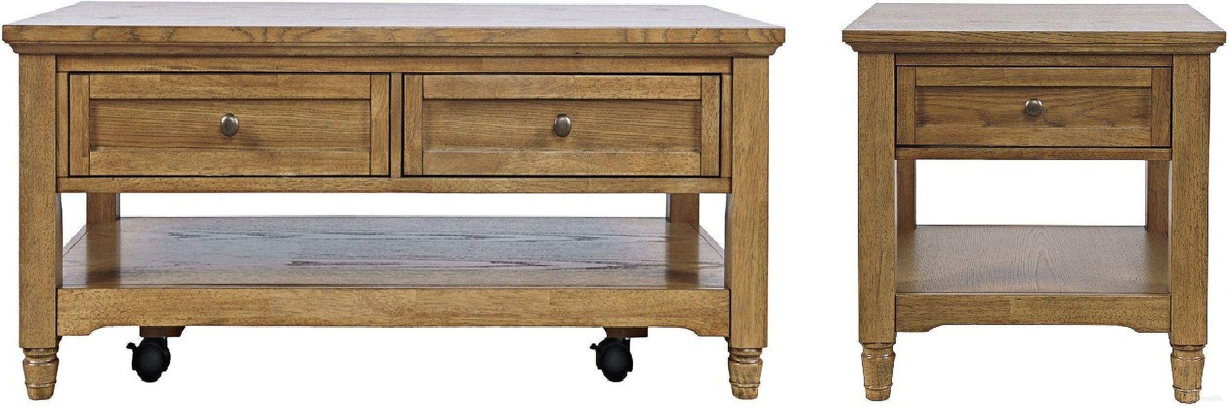 The appearance of Brentwood Occasional Table Set with Storage and Caster Wheels In Cascade Oak and Brown designed by Jofran in the modern / contemporary interior design. This cascade oak/brown piece of furniture  was selected by 1StopBedrooms from Brentwood Collection to add a touch of cosiness and style into your home. Sku: 2510-1;2510-3. Material: MDF.