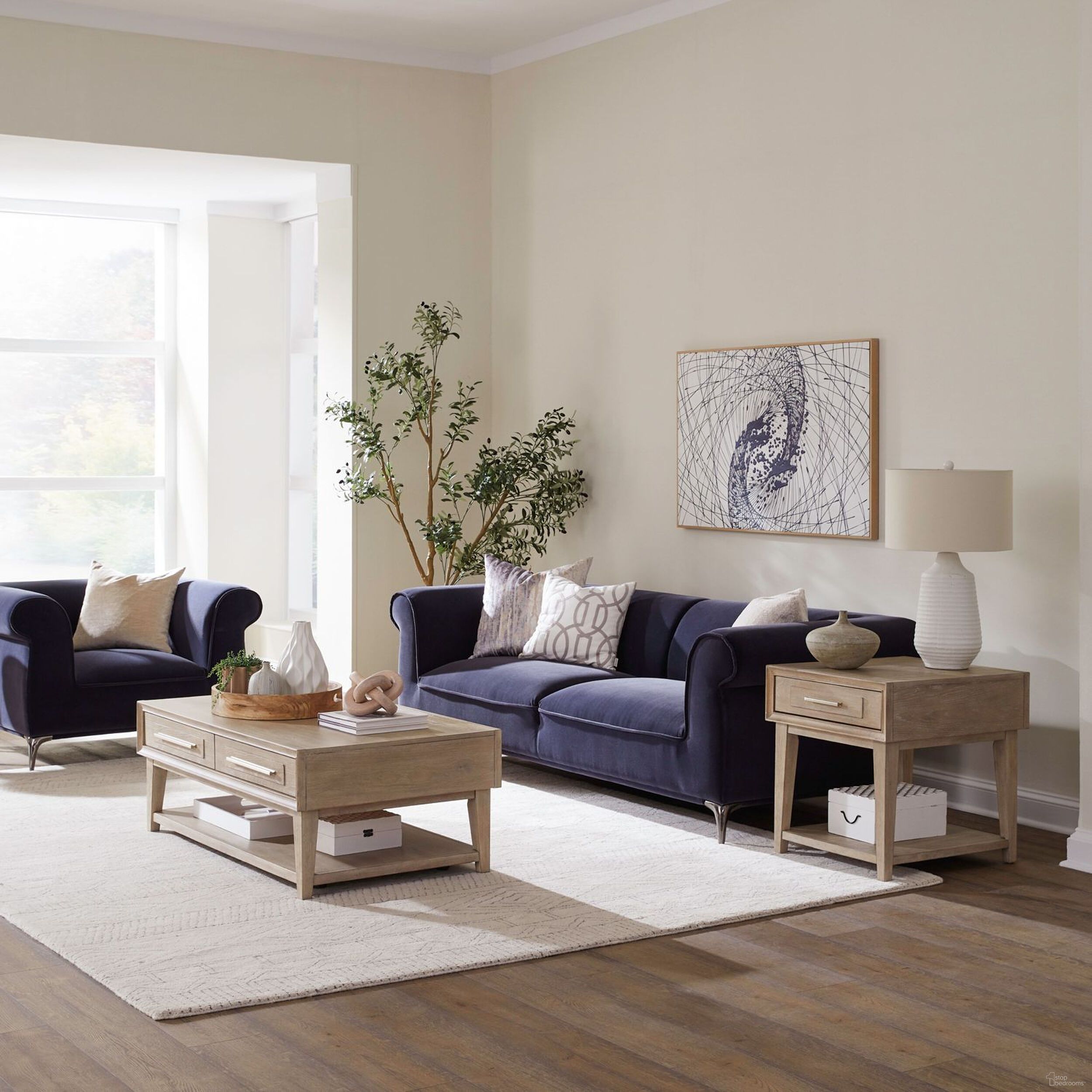 The appearance of Brentwood Rectangle Occasional Table Set In Sandstone designed by Liberty in the modern / contemporary interior design. This sandstone piece of furniture  was selected by 1StopBedrooms from Brentwood Collection to add a touch of cosiness and style into your home. Sku: 789-OT1010;789-OT1020. Material: Oak Veneer.