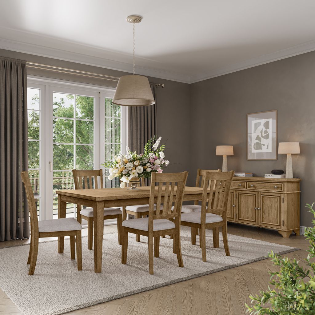The appearance of Brentwood Rectangular Dining Room Set with Extension In Cascade Oak and Brown designed by Jofran in the modern / contemporary interior design. This cascade oak/brown piece of furniture was selected by 1StopBedrooms from Brentwood Collection to add a touch of cosiness and style into your home. Sku: 2511-72;2511-400KD. Material: MDF. Table Top Shape: Rectangular. Size: 42" x 72".