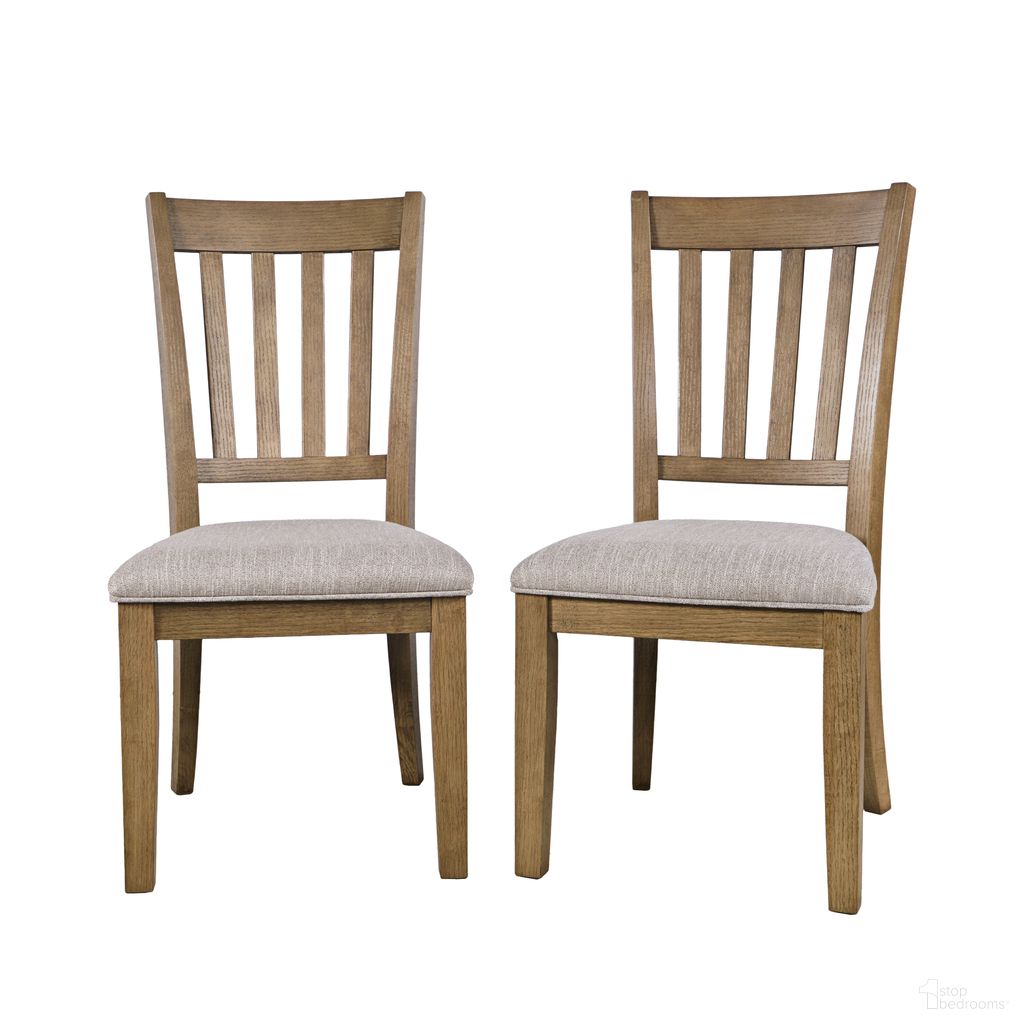 The appearance of Brentwood Slatback Dining Chair Set of 2 In Cascade Oak and Brown designed by Jofran in the transitional interior design. This cascade oak/brown piece of furniture was selected by 1StopBedrooms from Brentwood Collection to add a touch of cosiness and style into your home. Sku: 2511-400KD. Material: Rubberwood. Chair Type: Side Chair.