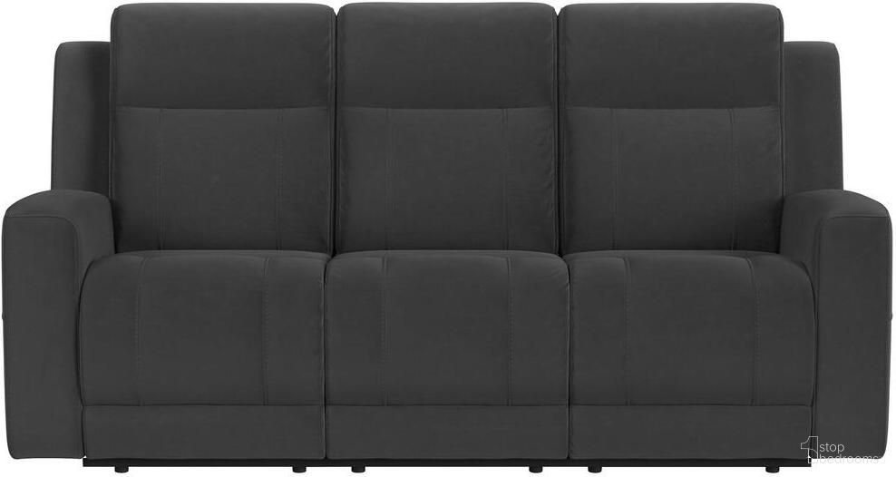 The appearance of Brentwood Upholstered Motion Reclining Sofa In Dark Charcoal designed by Coaster in the transitional interior design. This dark charcoal piece of furniture was selected by 1StopBedrooms from Brentwood Collection to add a touch of cosiness and style into your home. Sku: 610284. Material: Upholstered.