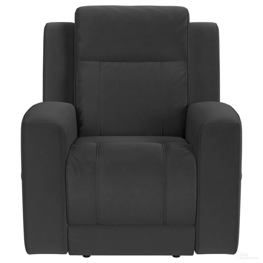 The appearance of Brentwood Upholstered Recliner Chair In Dark Charcoal designed by Coaster in the transitional interior design. This dark charcoal piece of furniture was selected by 1StopBedrooms from Brentwood Collection to add a touch of cosiness and style into your home. Sku: 610286. Material: Upholstered.