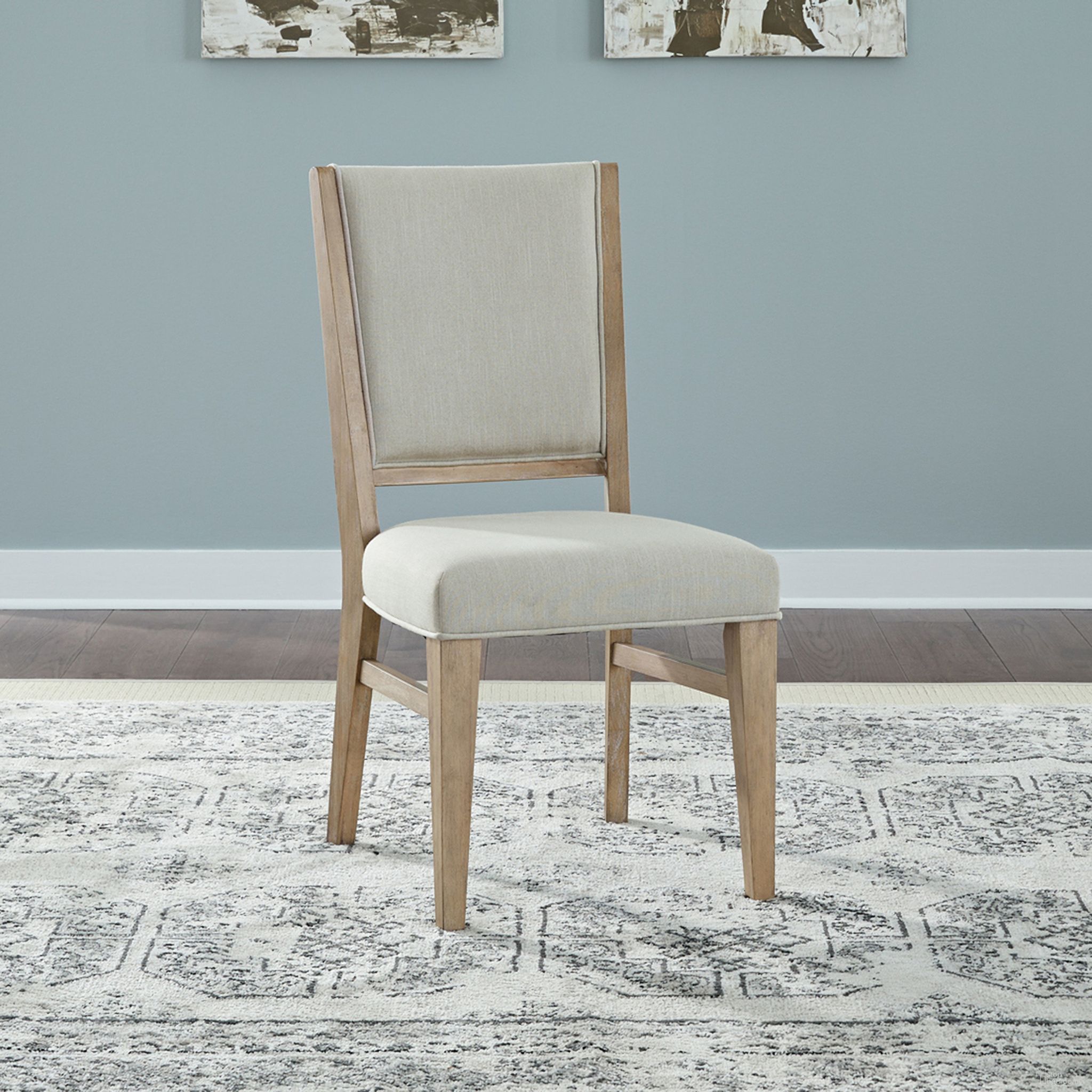 The appearance of Brentwood Upholstered Side Chair Set of 2 In Sandstone designed by Liberty in the modern / contemporary interior design. This sandstone piece of furniture  was selected by 1StopBedrooms from Brentwood Collection to add a touch of cosiness and style into your home. Sku: 789-C6501S. Material: Solid Rubberwood. Chair Type: Side Chair.