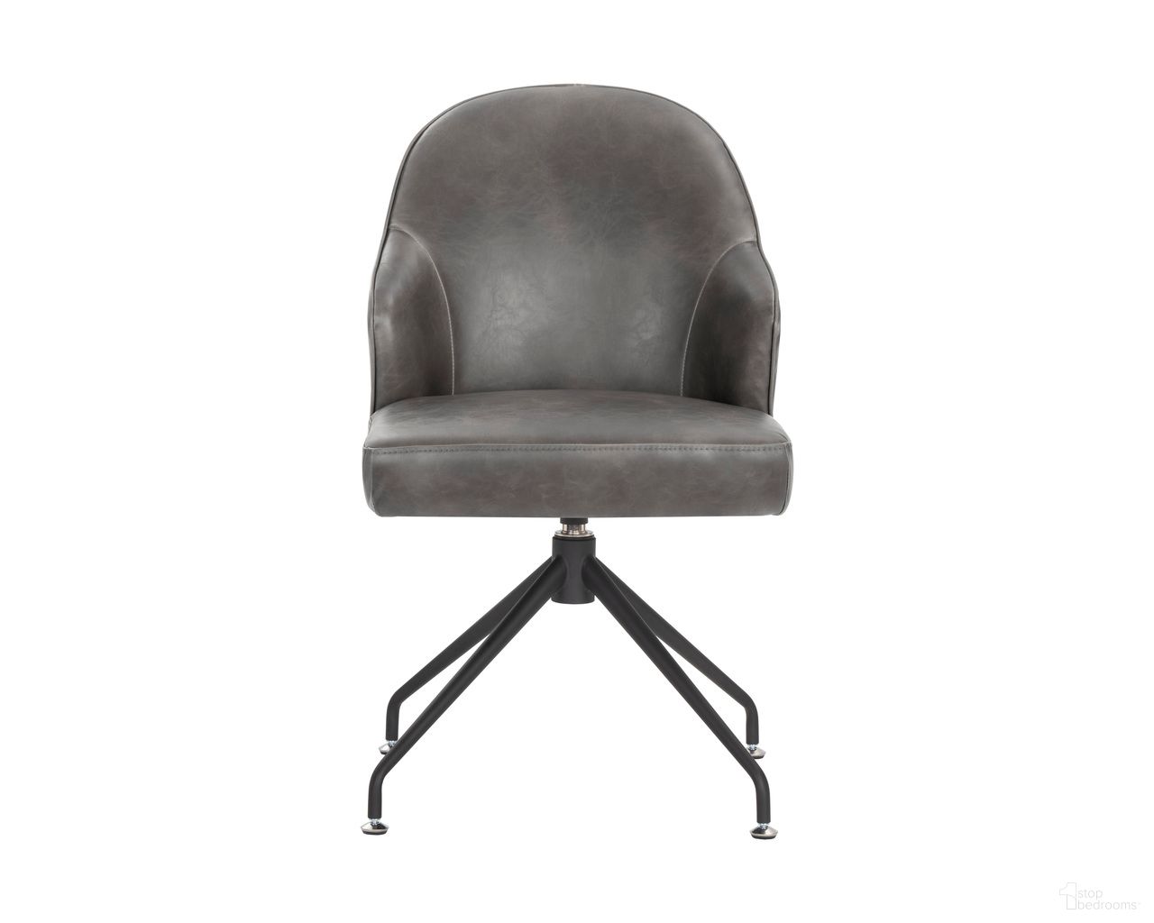 Bretta Swivel Dining Chair In Overcast Grey